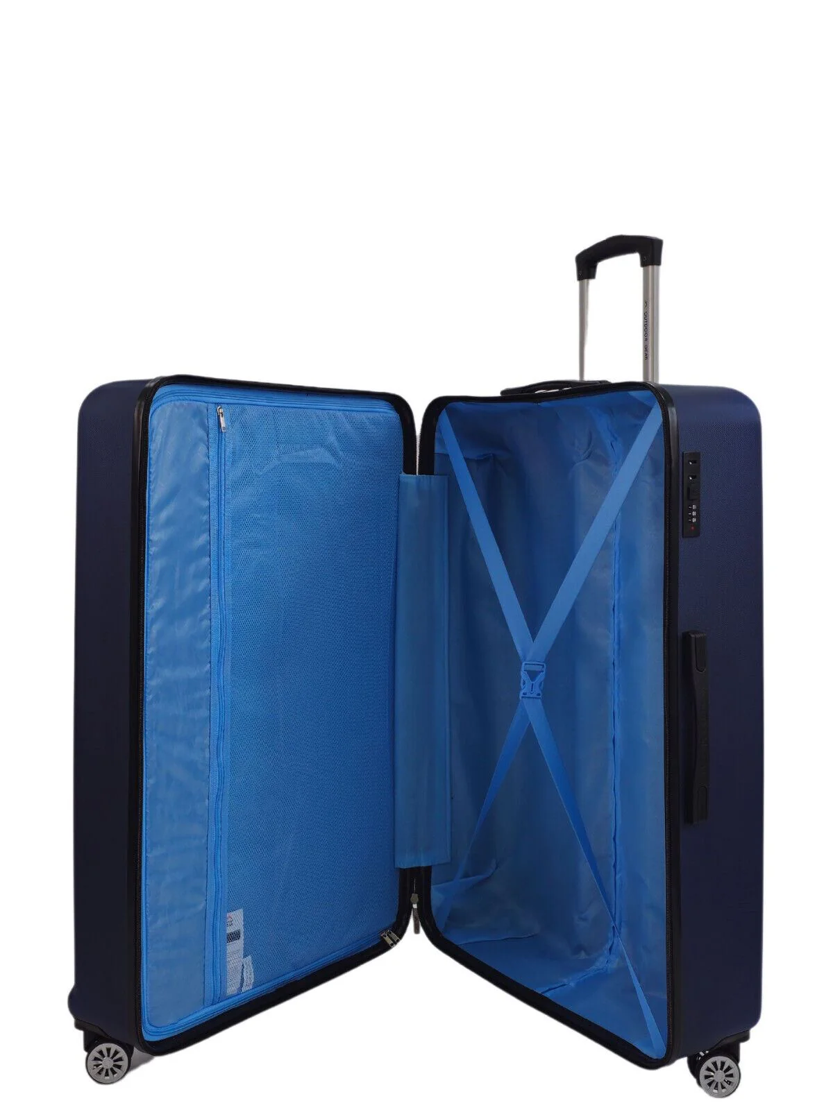 Albertville Extra Large Hard Shell Suitcase in Blue - Image 4