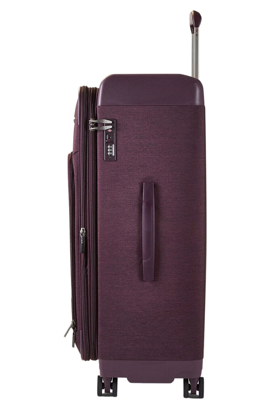 Anniston Large Soft Shell Suitcase in Purple - Image 4