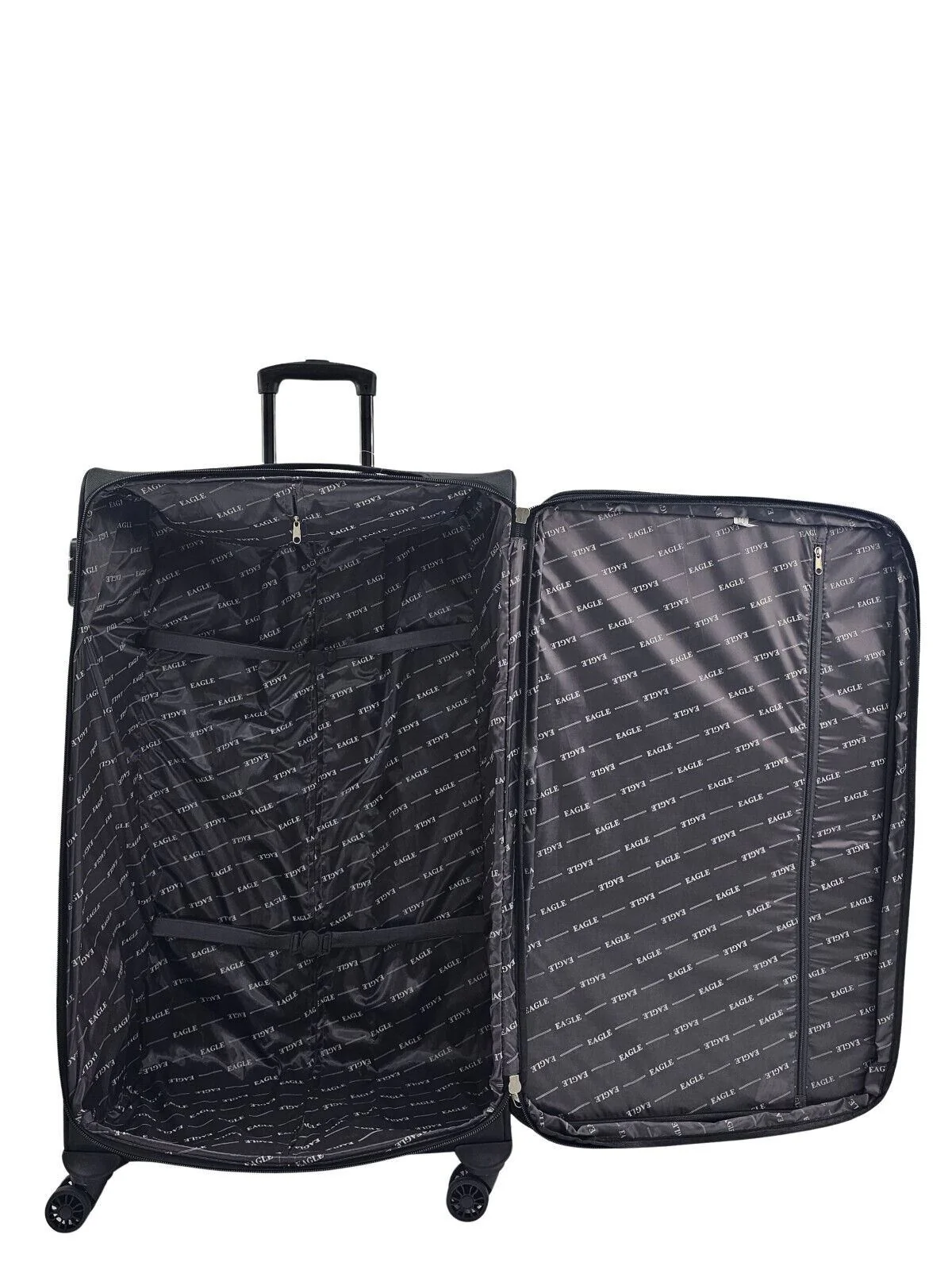Ashland Extra Large Soft Shell Suitcase in Black - Image 4