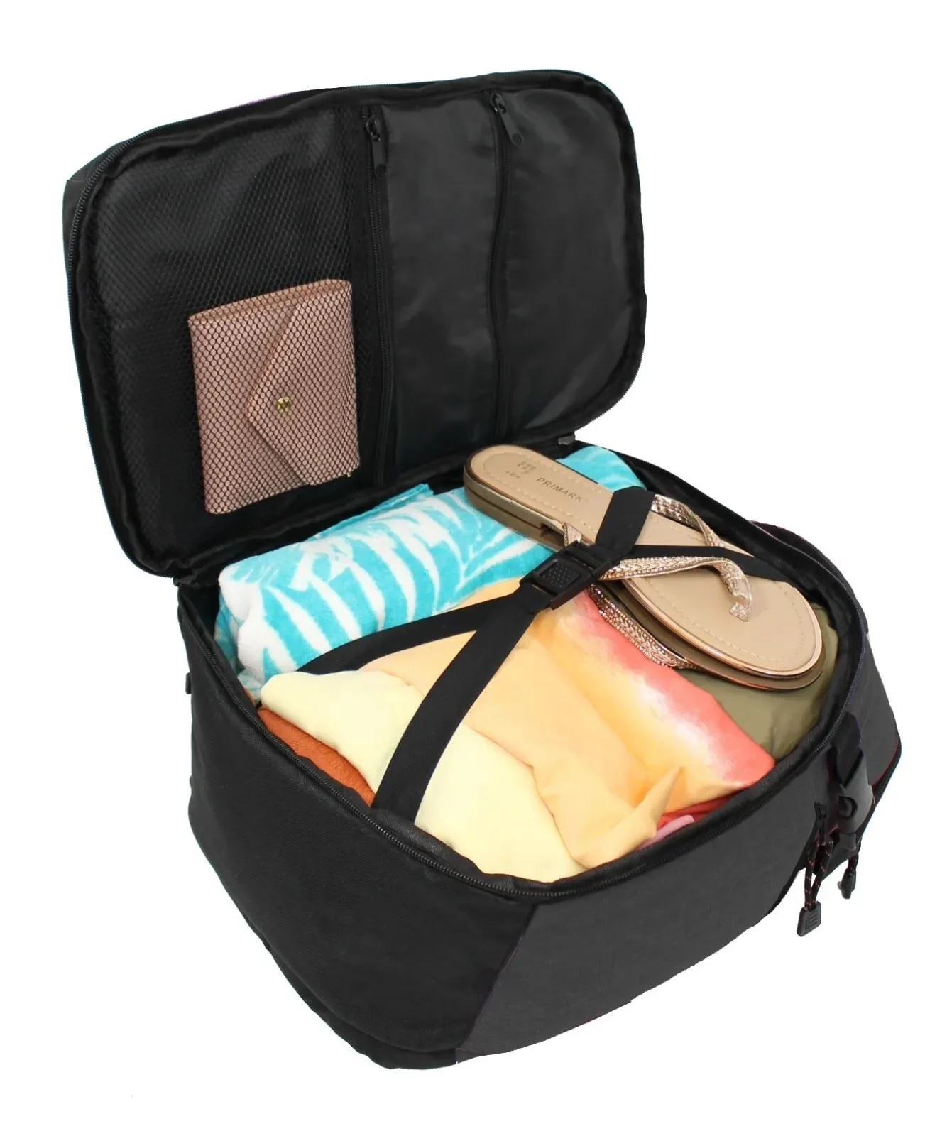 Backpack Rucksack 40x20 x25 cm Underseat Travel Cabin Bag for Ryanair, Easy Jet Black - Image 3