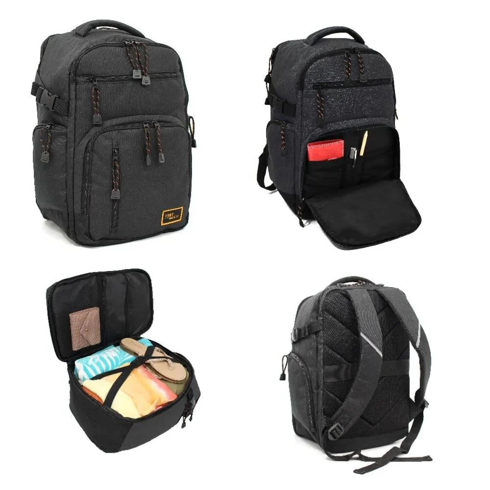 Backpack Rucksack 40x20 x25 cm Underseat Travel Cabin Bag for Ryanair, Easy Jet Black - Image 6