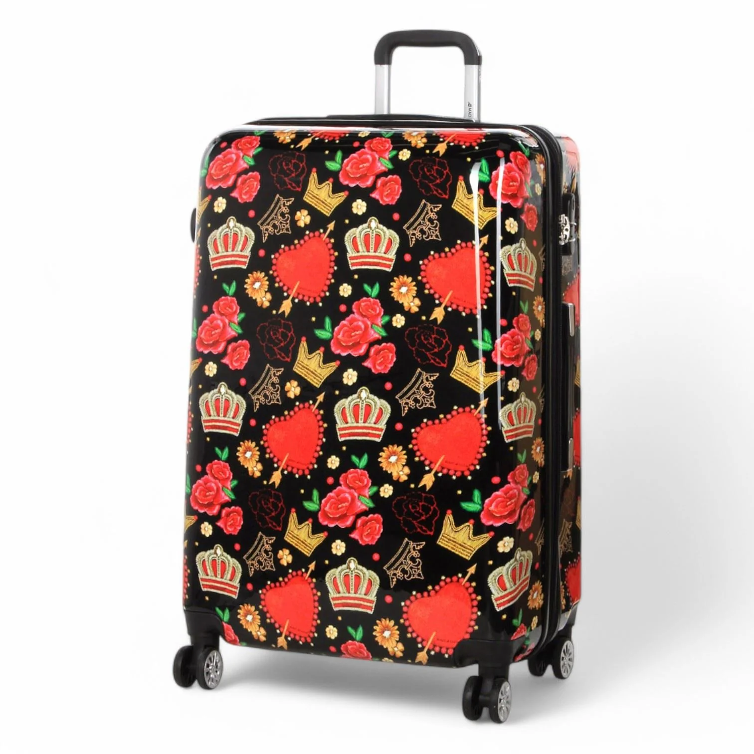 Ballina Large Hard Shell Suitcase in Black Queen Rosses - Image 4