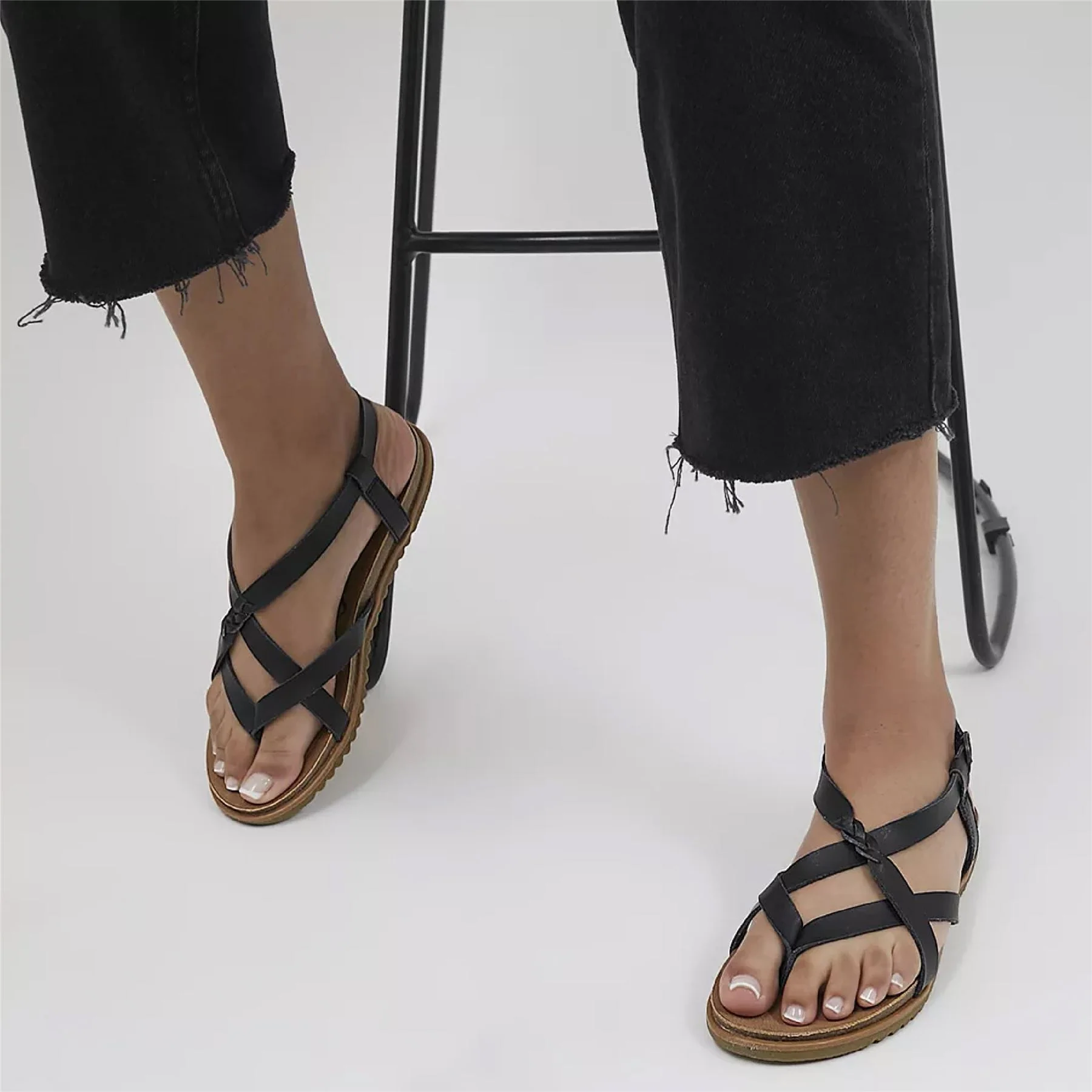 Blowfish Malibu Women's Black Strappy Buckle Sandals - Macarah B - Image 11
