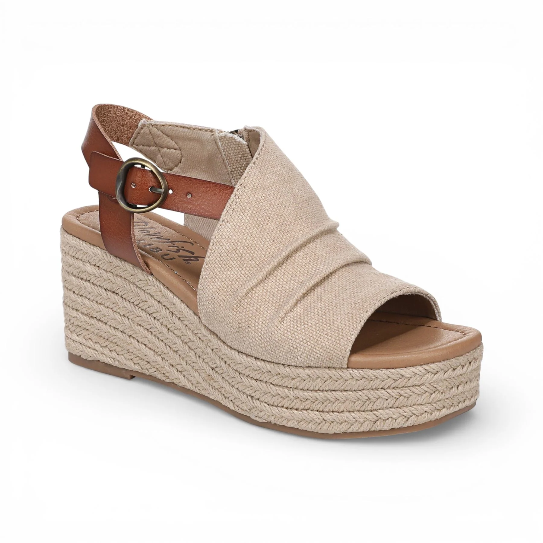 Blowfish Malibu Womens Brown Beige Wedge Slingbacks Heel Sandals - Amira - Image 4