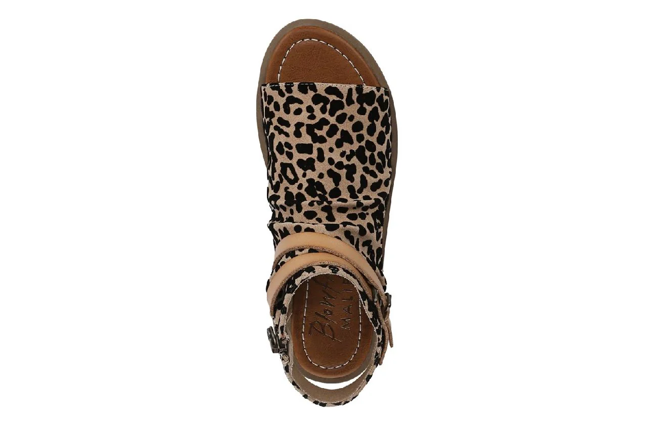 Blowfish Malibu Women's Brown Leopard Strappy Low Wedge Sandals - Denver - Image 6