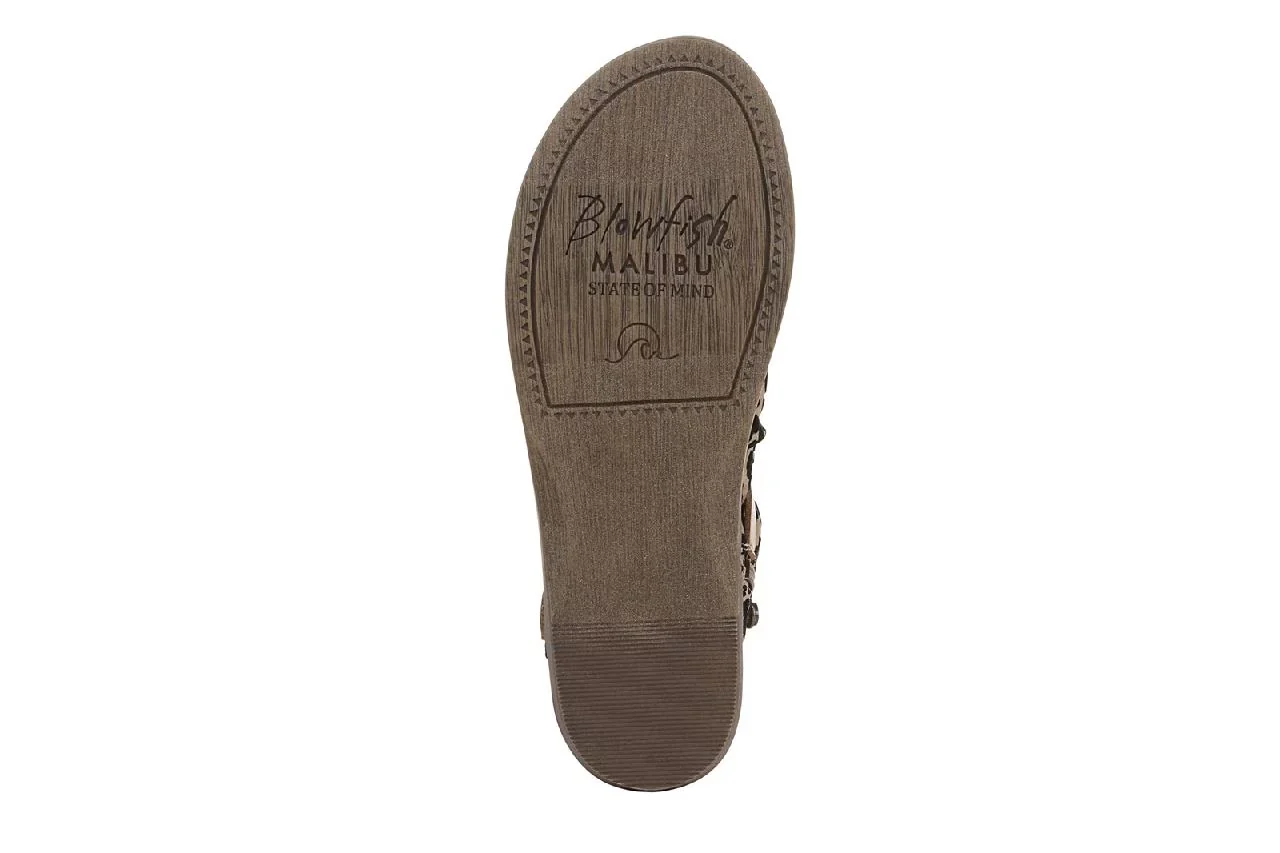 Blowfish Malibu Women's Brown Leopard Strappy Low Wedge Sandals - Denver - Image 7