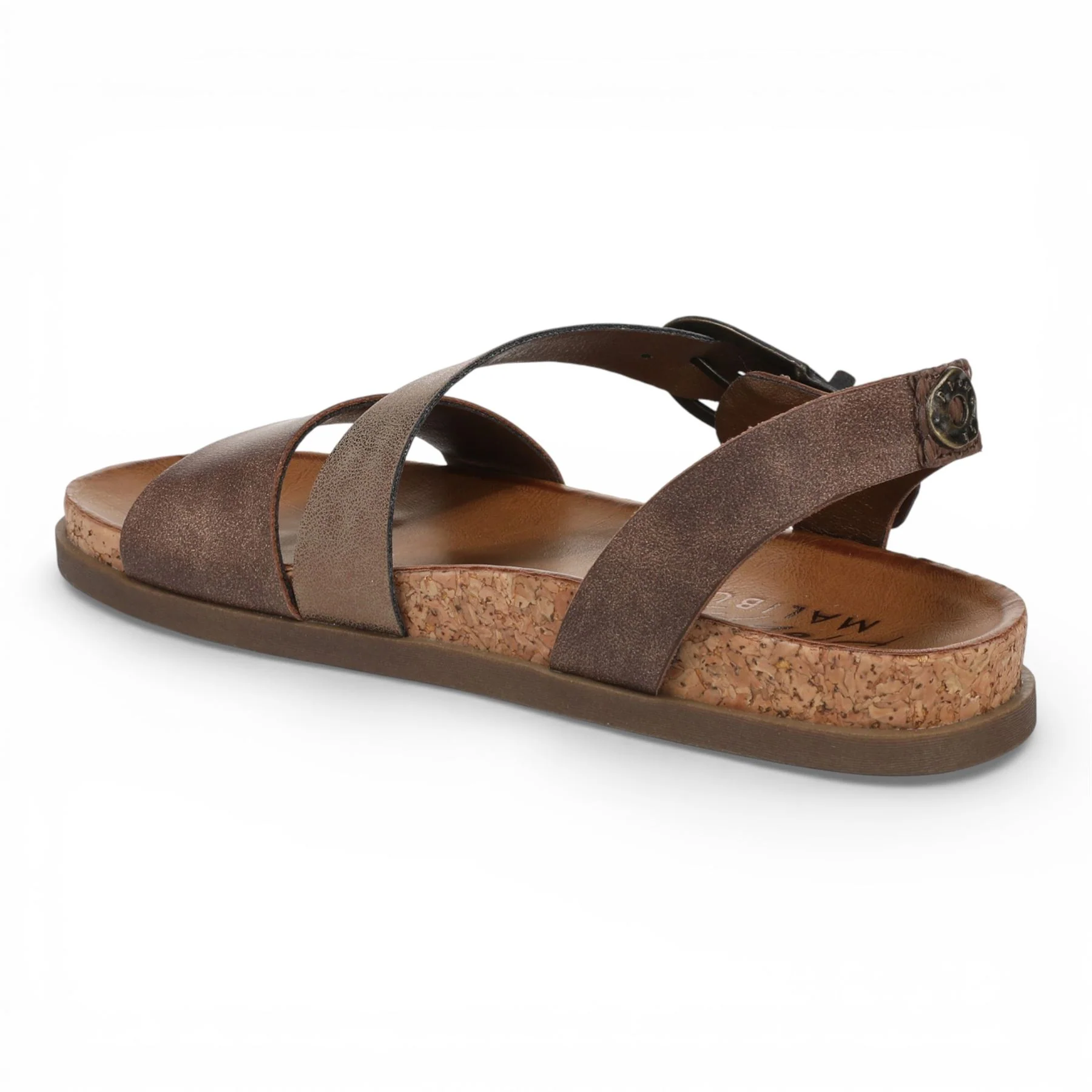 Blowfish Malibu Women's Brown Silver Footbed Strappy Flat Sandals - Lance - Image 10