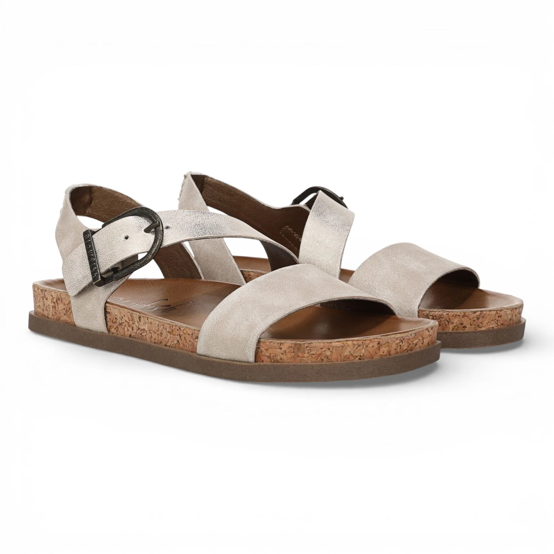 Blowfish Malibu Women's Cloud Silver Footbed Strappy Flat Sandals - Lance - Image 3