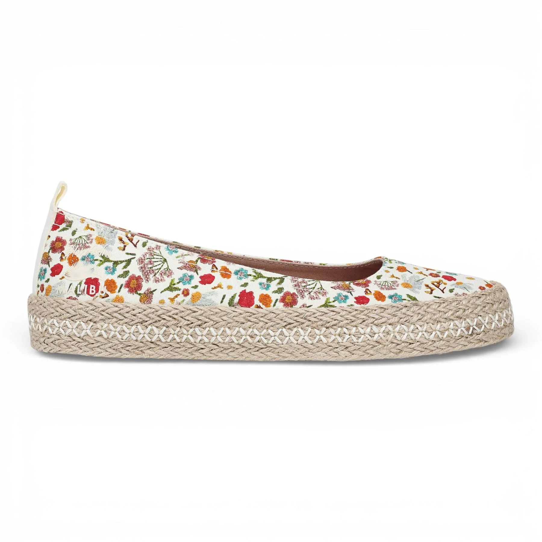 Blowfish Malibu Womens Floral White Ballet Flats Ballerina Casual Shoes - Benita