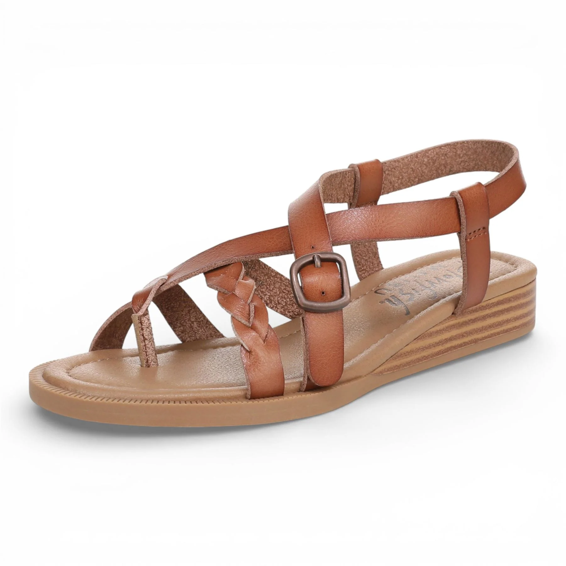 Blowfish Malibu Women's Scotch Tan Micro Wedge Strappy Sandals - April - Image 11