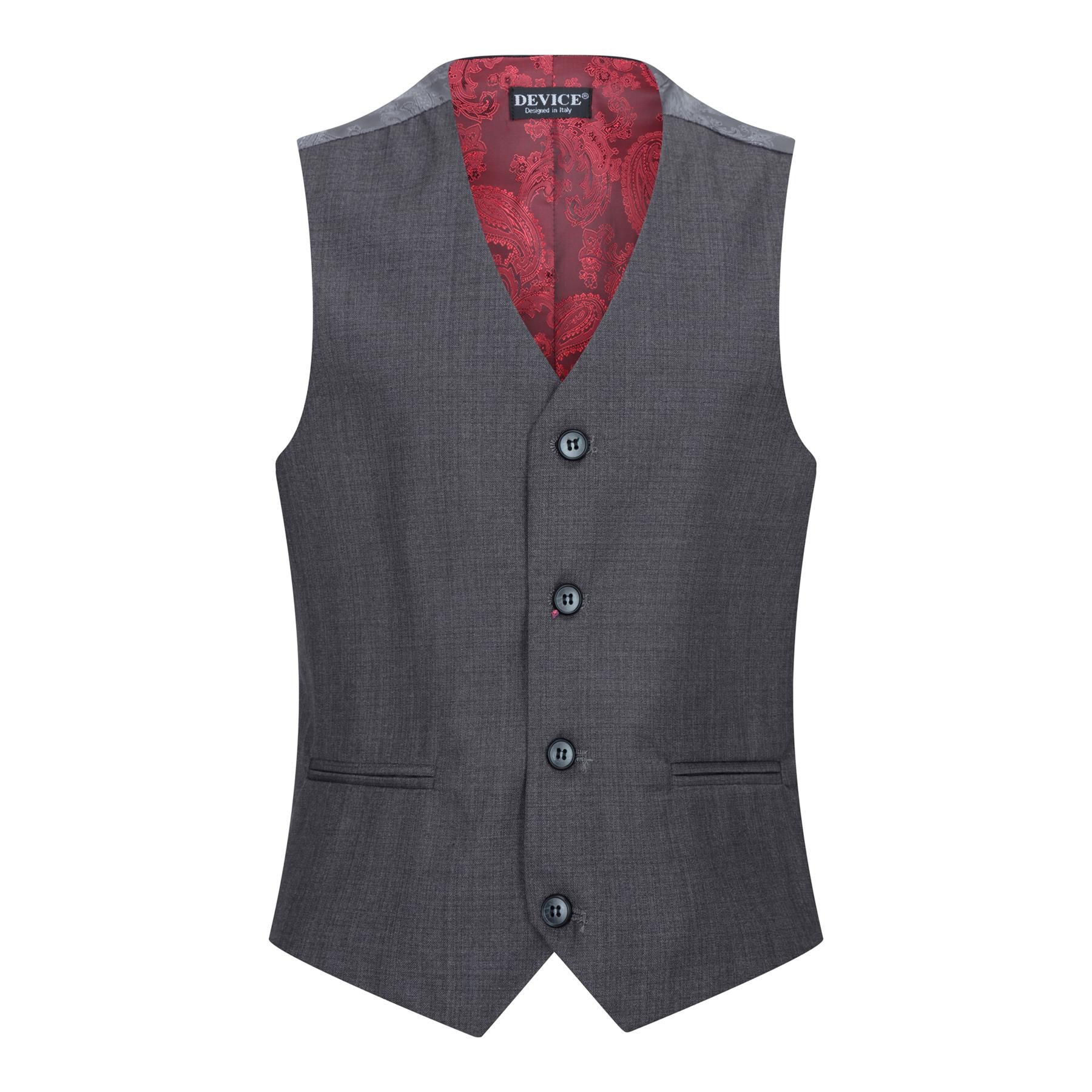 Boys 3 Piece Charcoal Grey Classic Retro Suit - Image 5