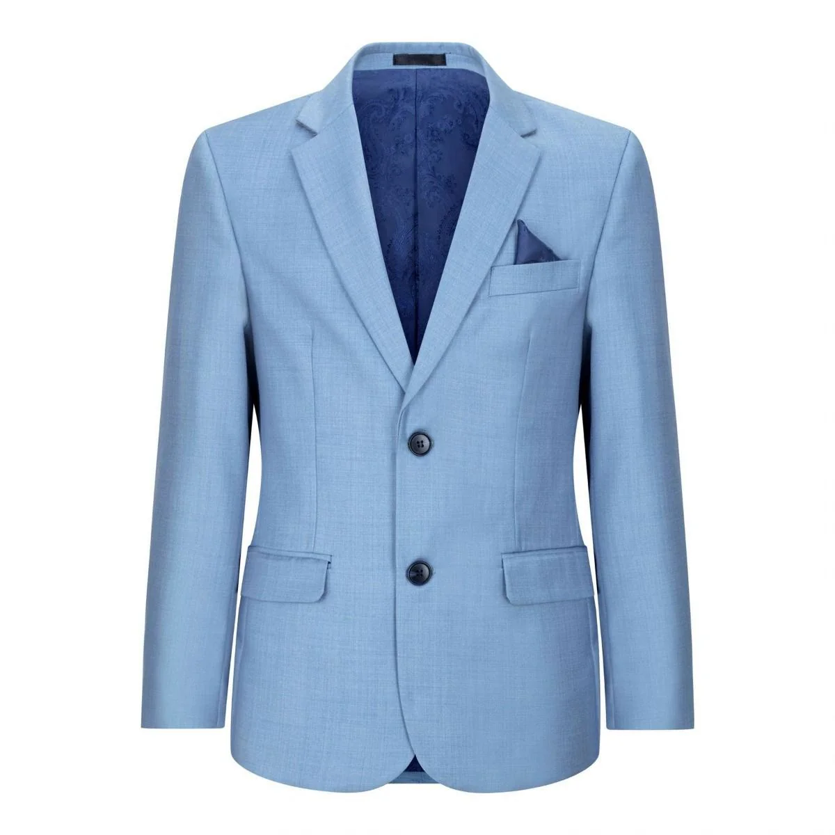 Boys 3 Piece Light Blue Classic Retro Suit - Image 10