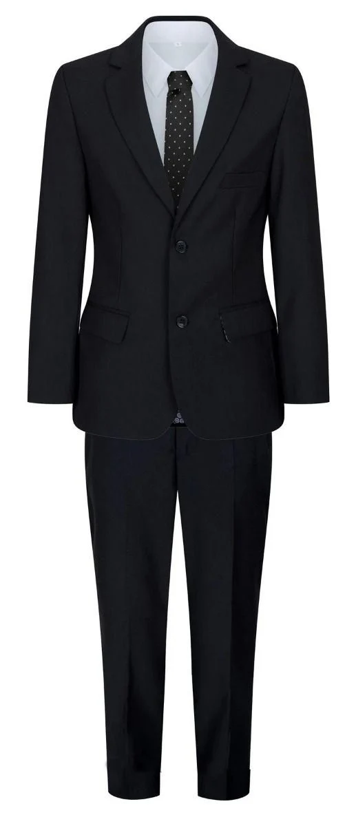 Boys 5 Piece Black Classic Suit - Image 9
