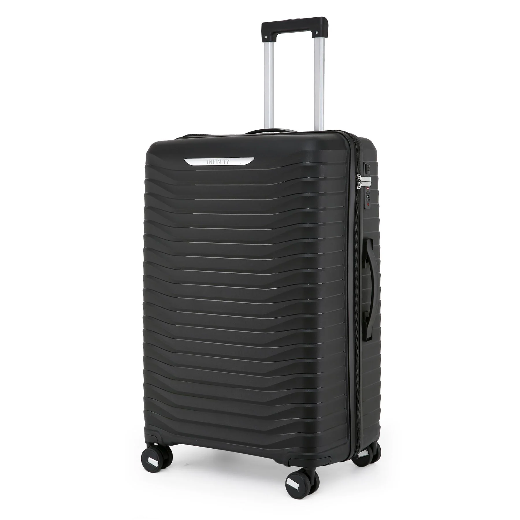 Burnaby Large Hard Shell Suitcase in Black - Image 4