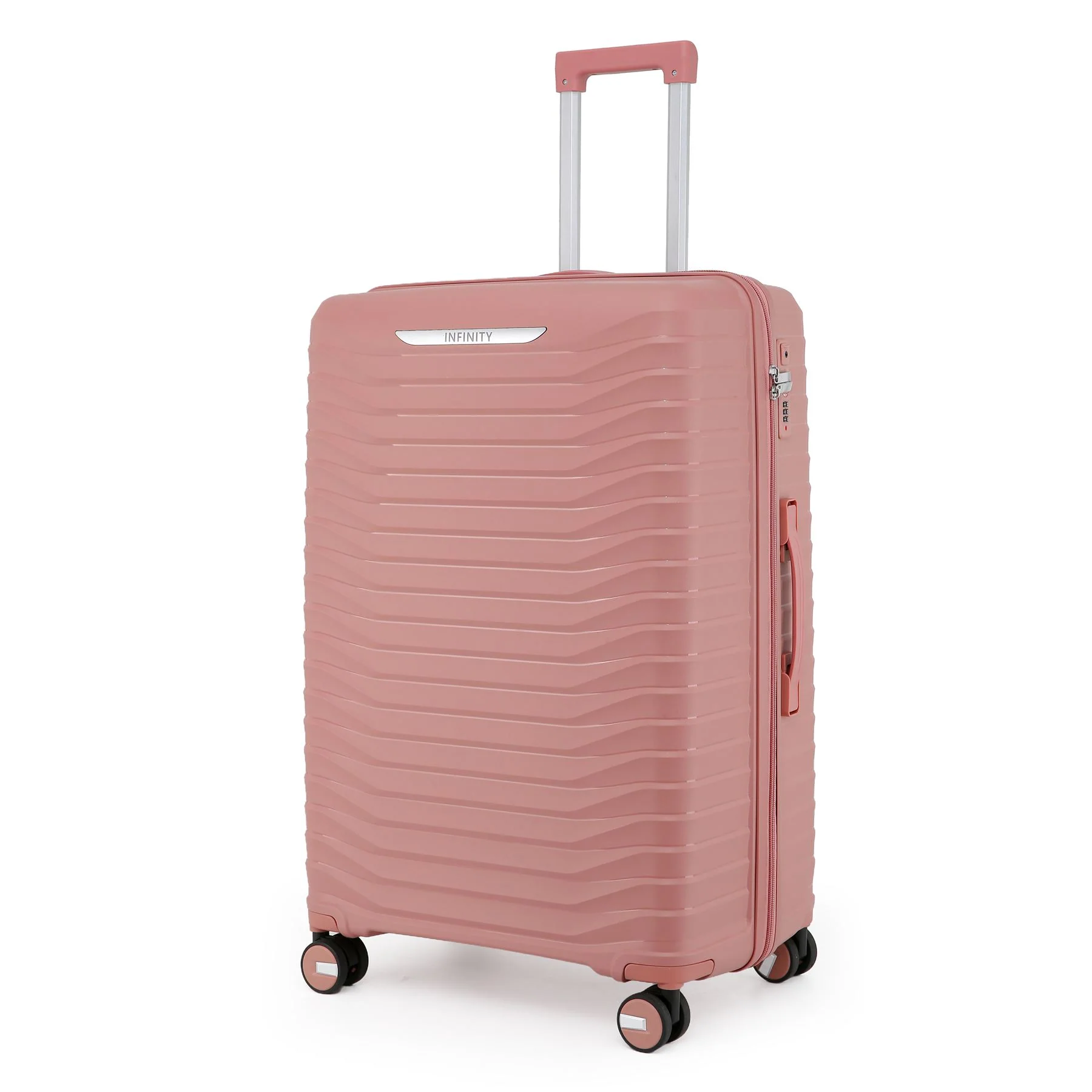Burnaby Large Hard Shell Suitcase in Pink - Image 4