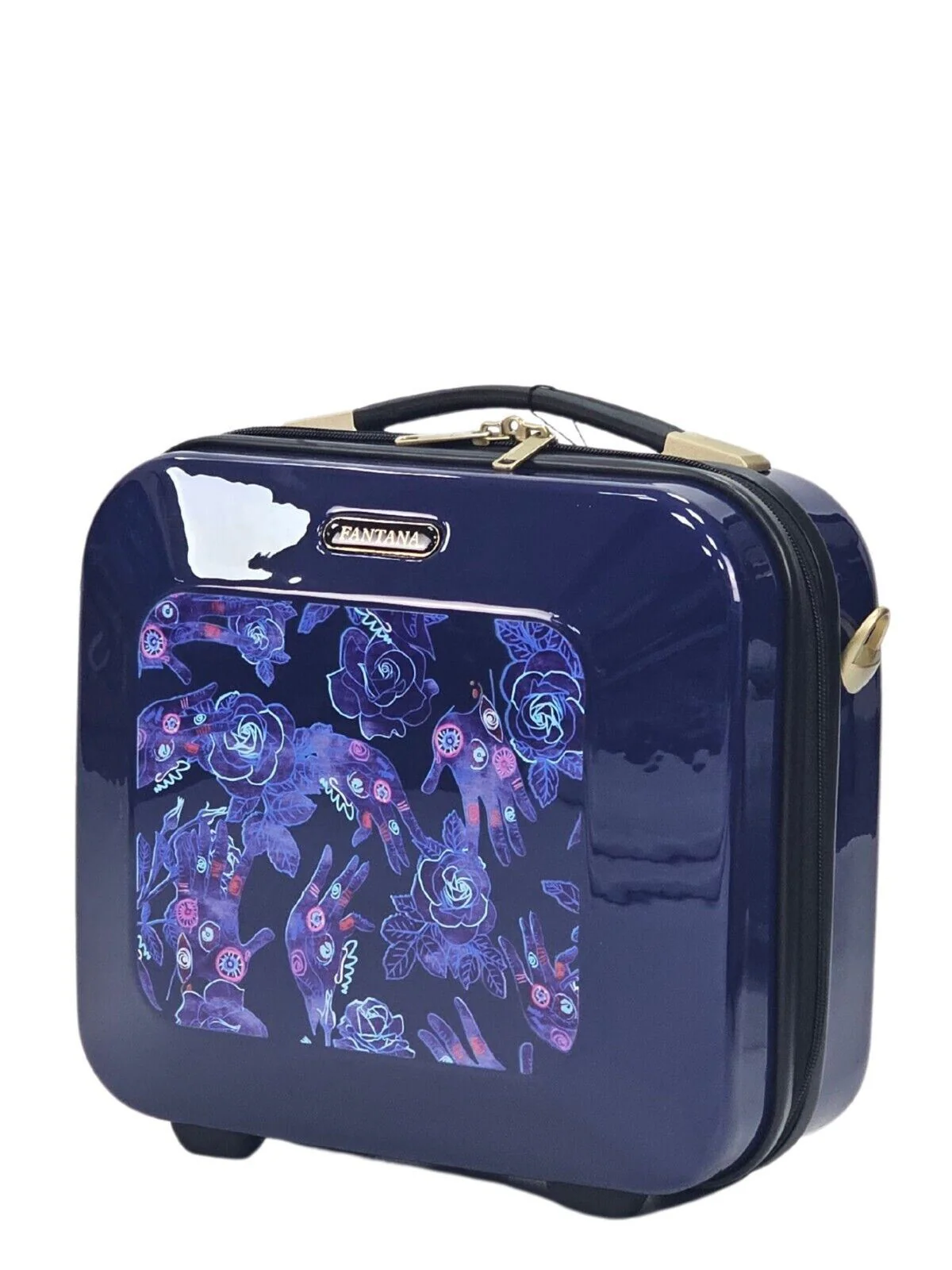 Butler Cosmetic Hard Shell Suitcase in Blue - Image 3