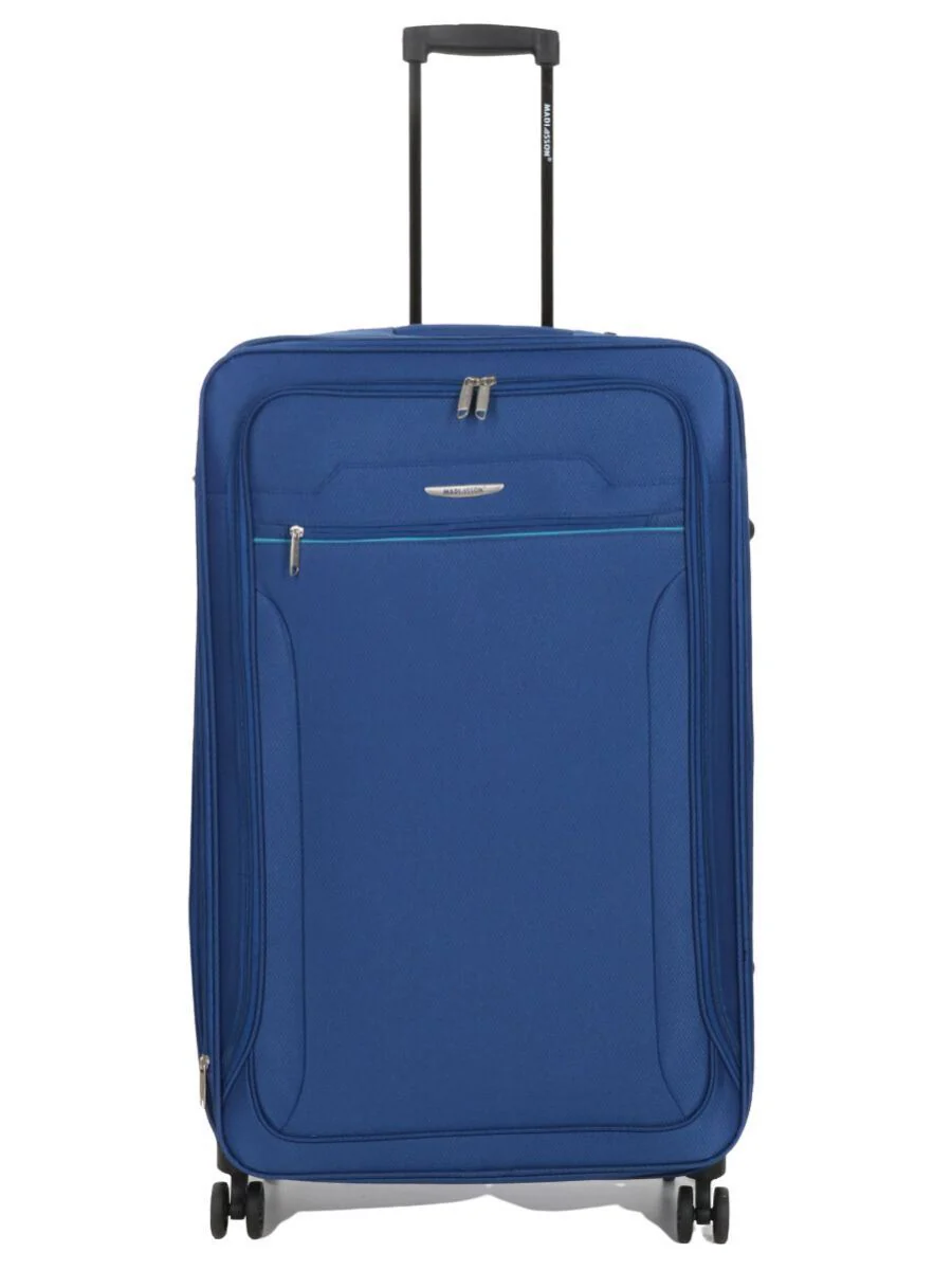 Calera Large Soft Shell Suitcase in Blue - Image 4