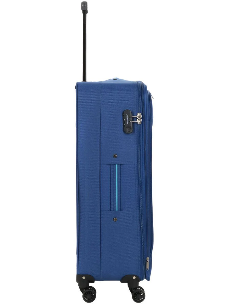 Calera Large Soft Shell Suitcase in Blue - Image 5
