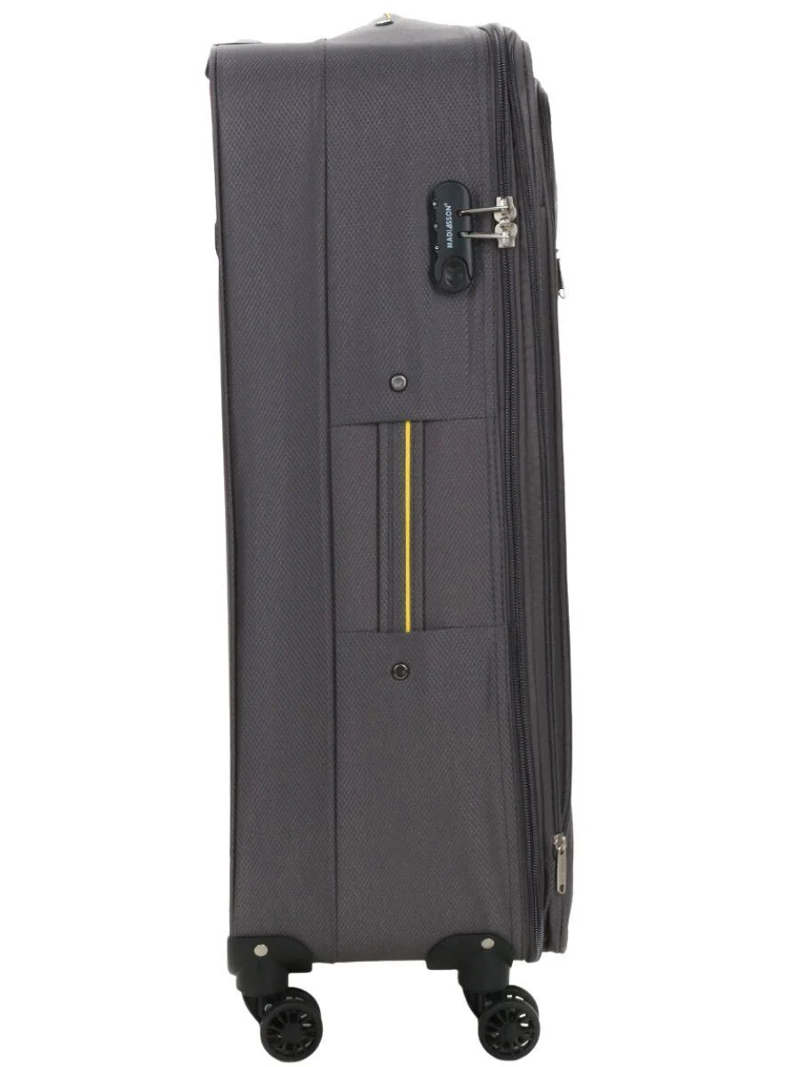 Calera Large Soft Shell Suitcase in Grey - Image 7