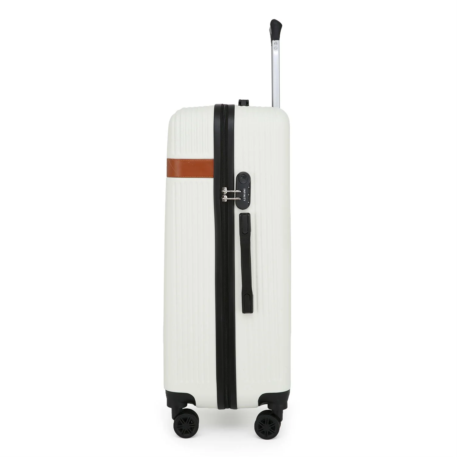 Calgary Large Hard Shell Suitcase in Cream - Image 6