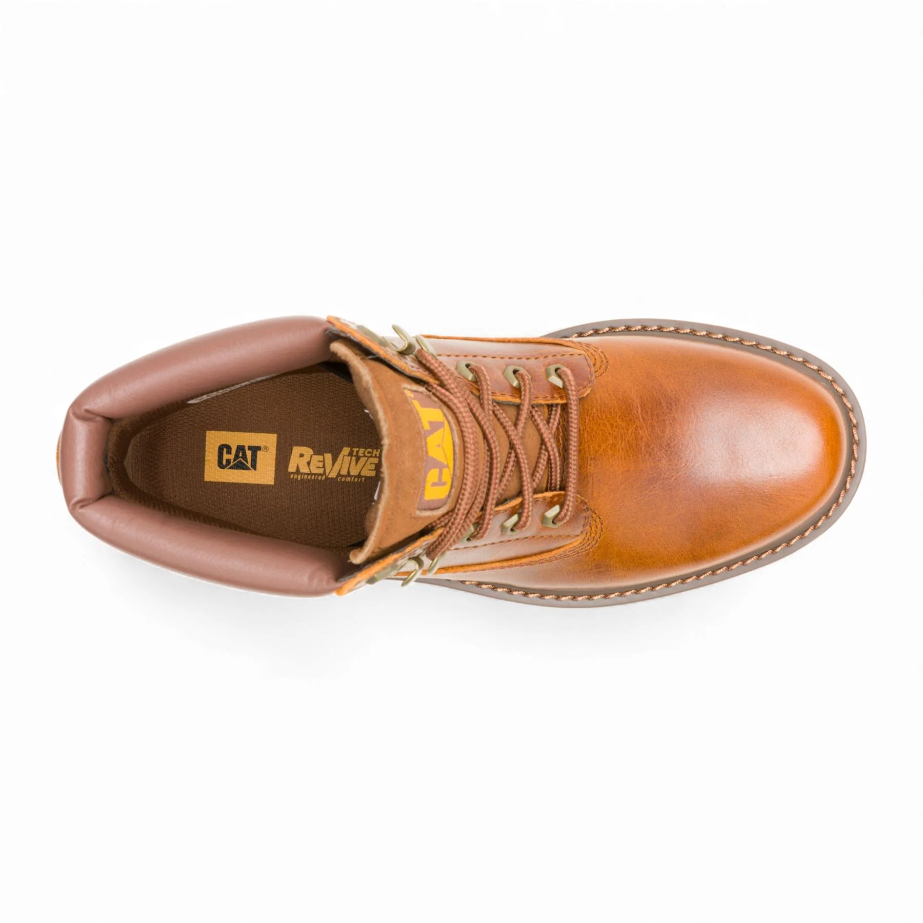 CAT (Caterpillar) Colorado 2.0 Yam Tan Leather Hiking Ankle Boots - Image 7