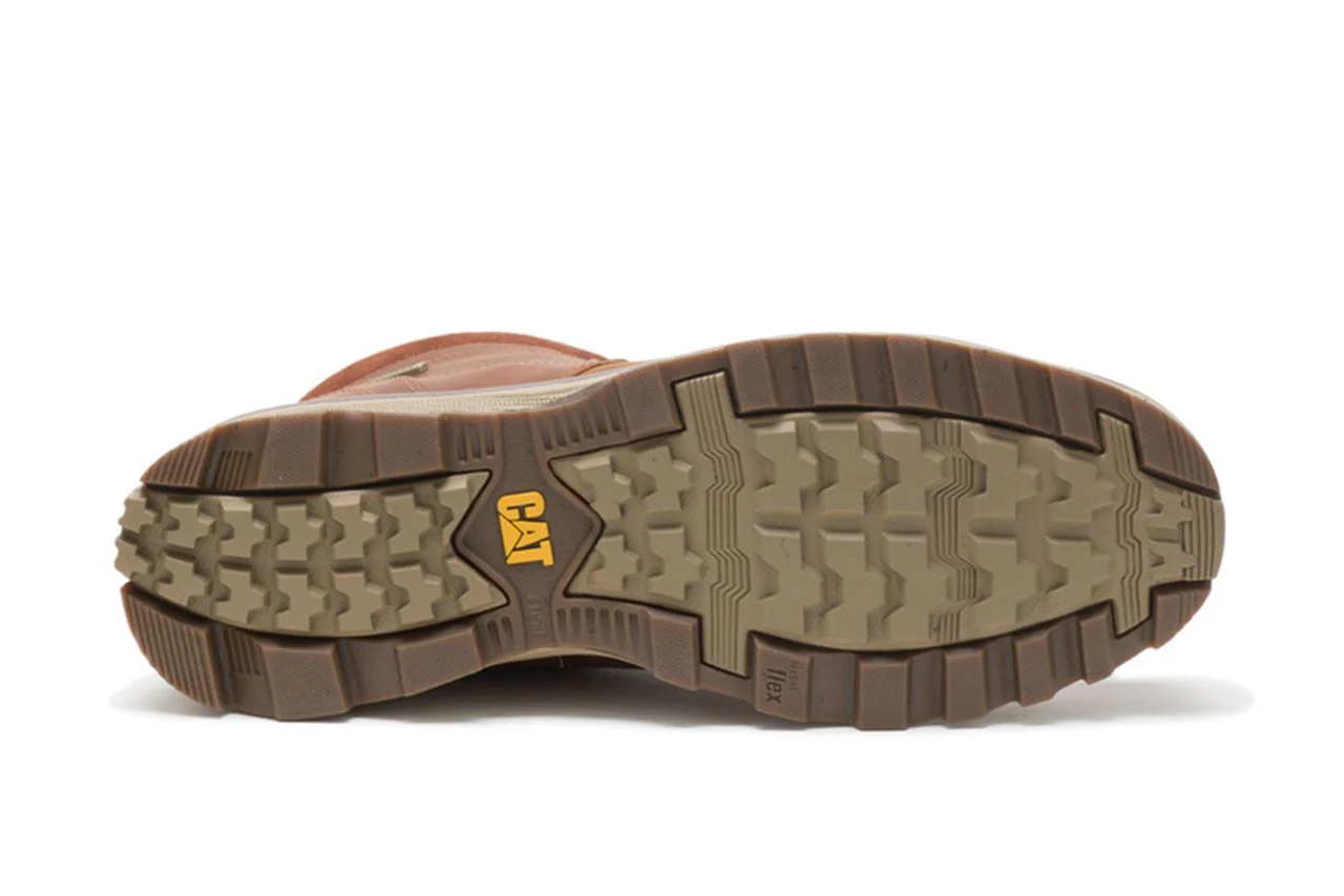 CAT (Caterpillar) Men's Elude Waterproof Brown Leather Safety Work Boots - Image 7