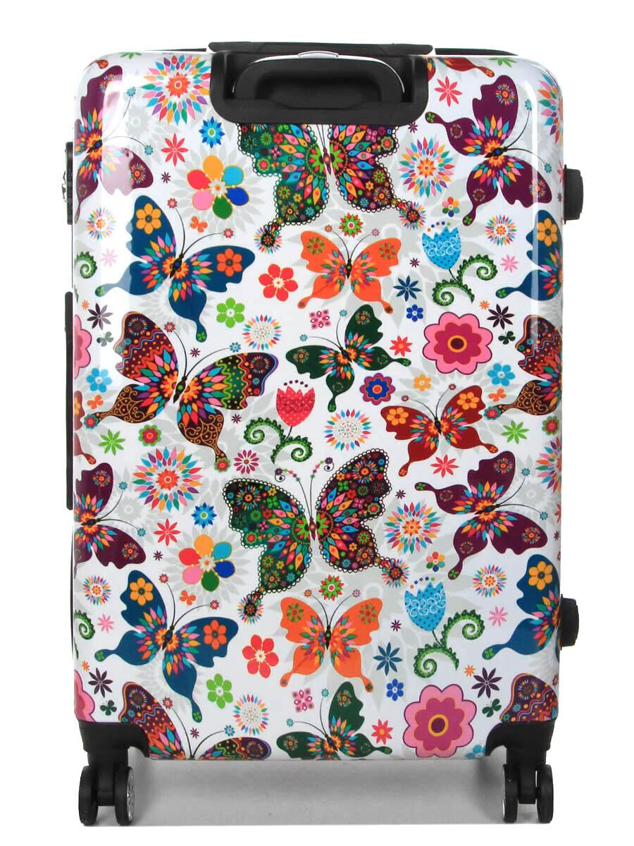 Clanton Large Hard Shell Suitcase in Butterfly - Image 6