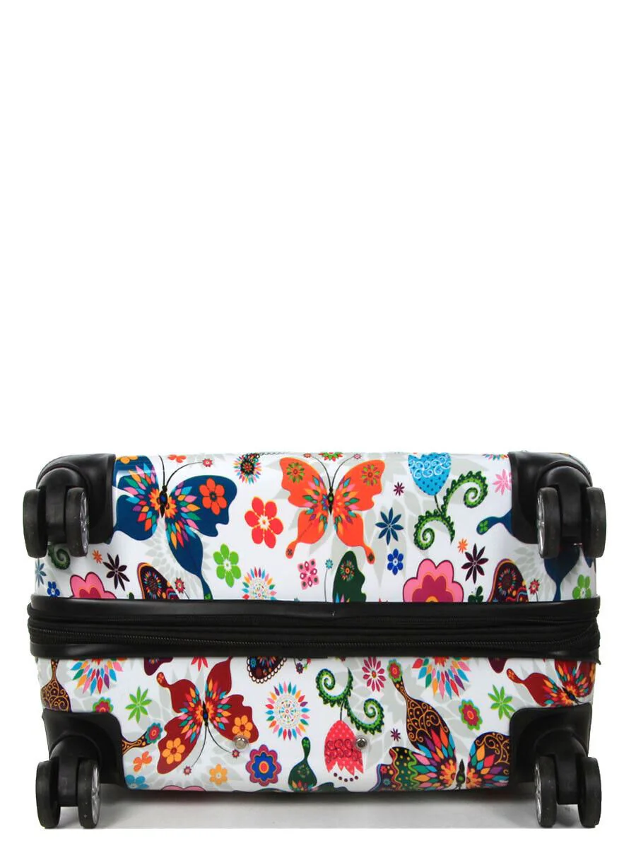 Clanton Large Hard Shell Suitcase in Butterfly - Image 7