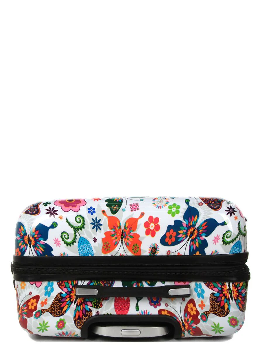 Clanton Large Hard Shell Suitcase in Butterfly - Image 8