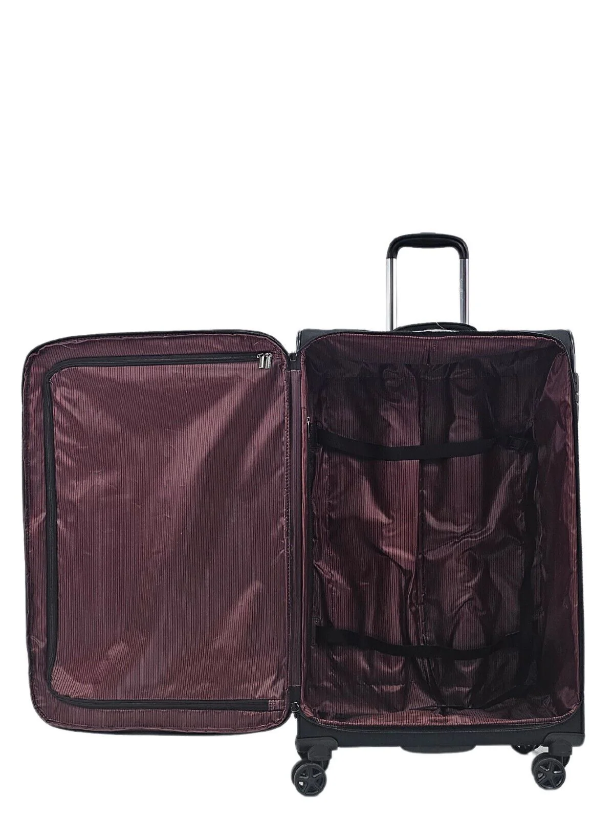 Clayton Large Soft Shell Suitcase in Black - Image 7