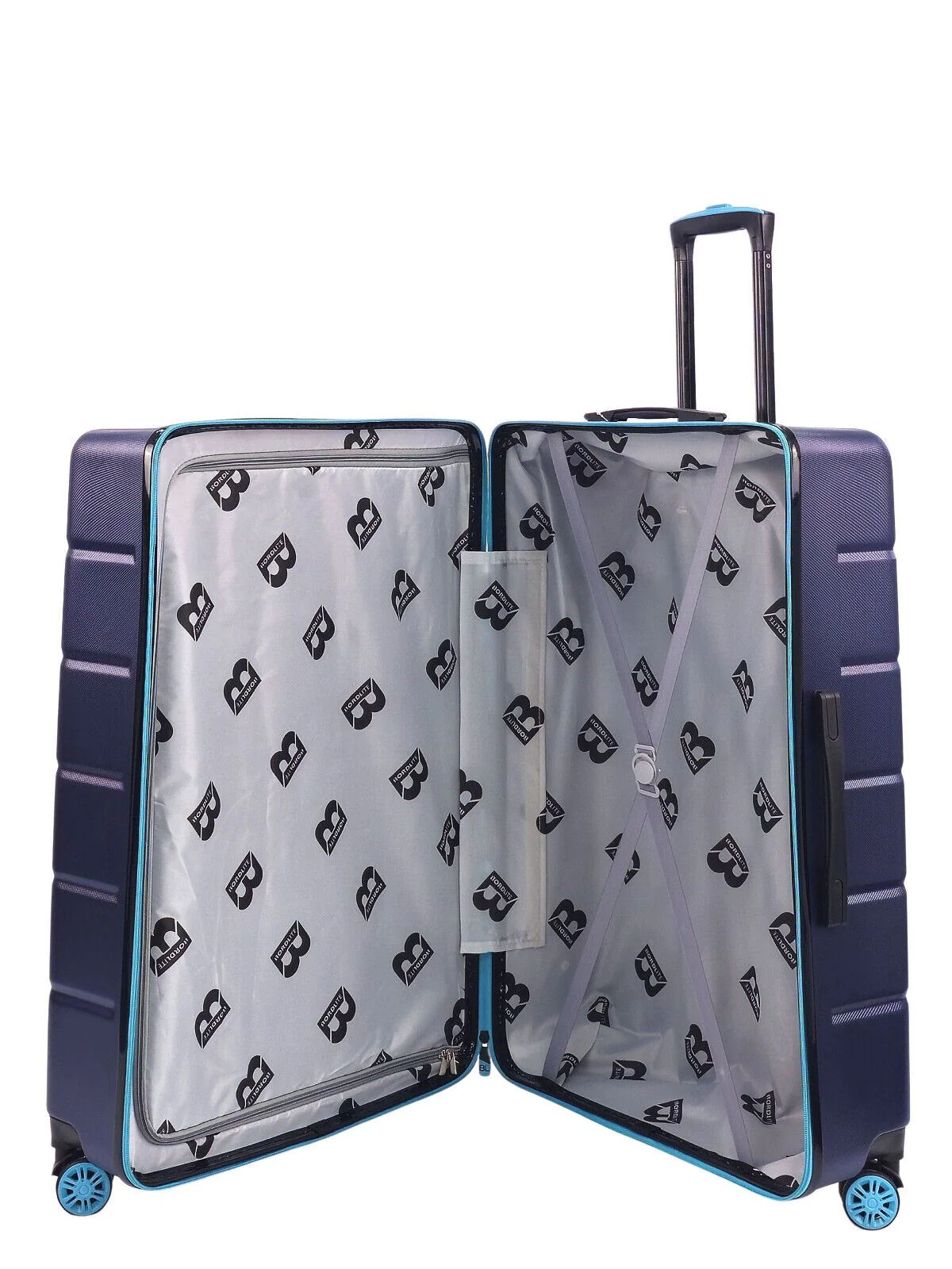 Collinsville Large Soft Shell Suitcase in Navy - Image 6