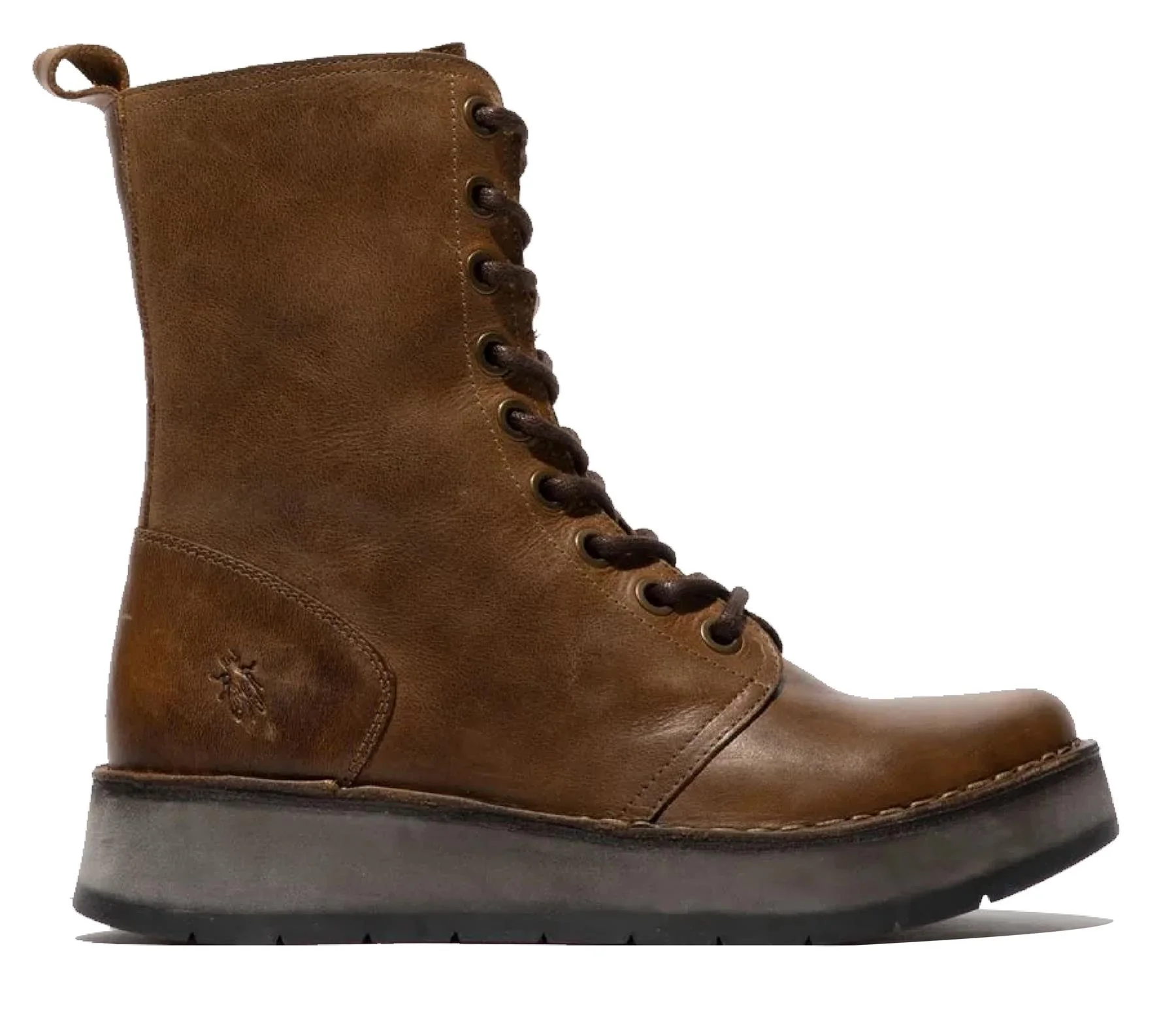 Fly London Womens Tan RAMI043 Casual Leather Lace-up Ankle Dress Boots - Image 6