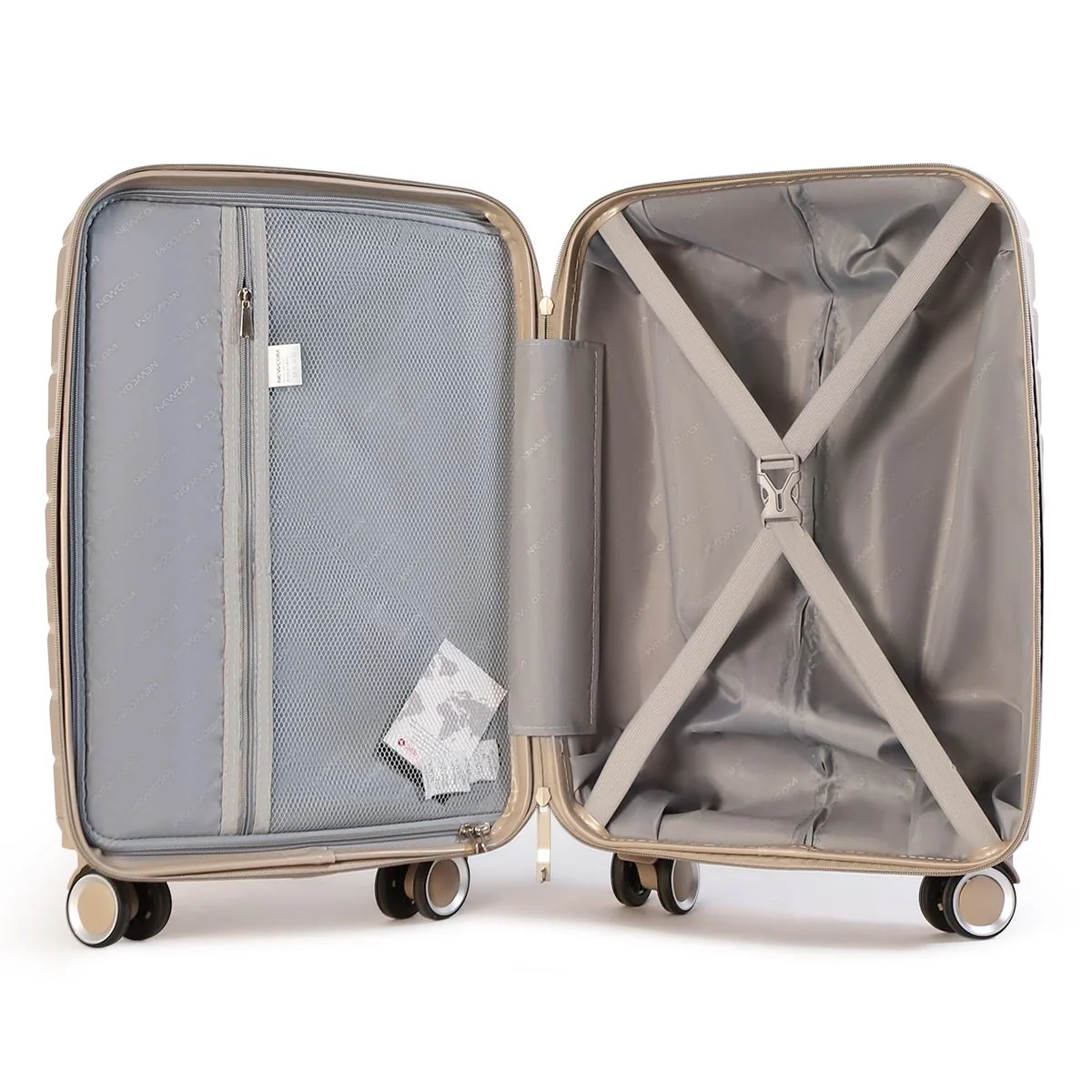 Forster Large Hard Shell TSA Suitcase in Champagne Beige - Image 11