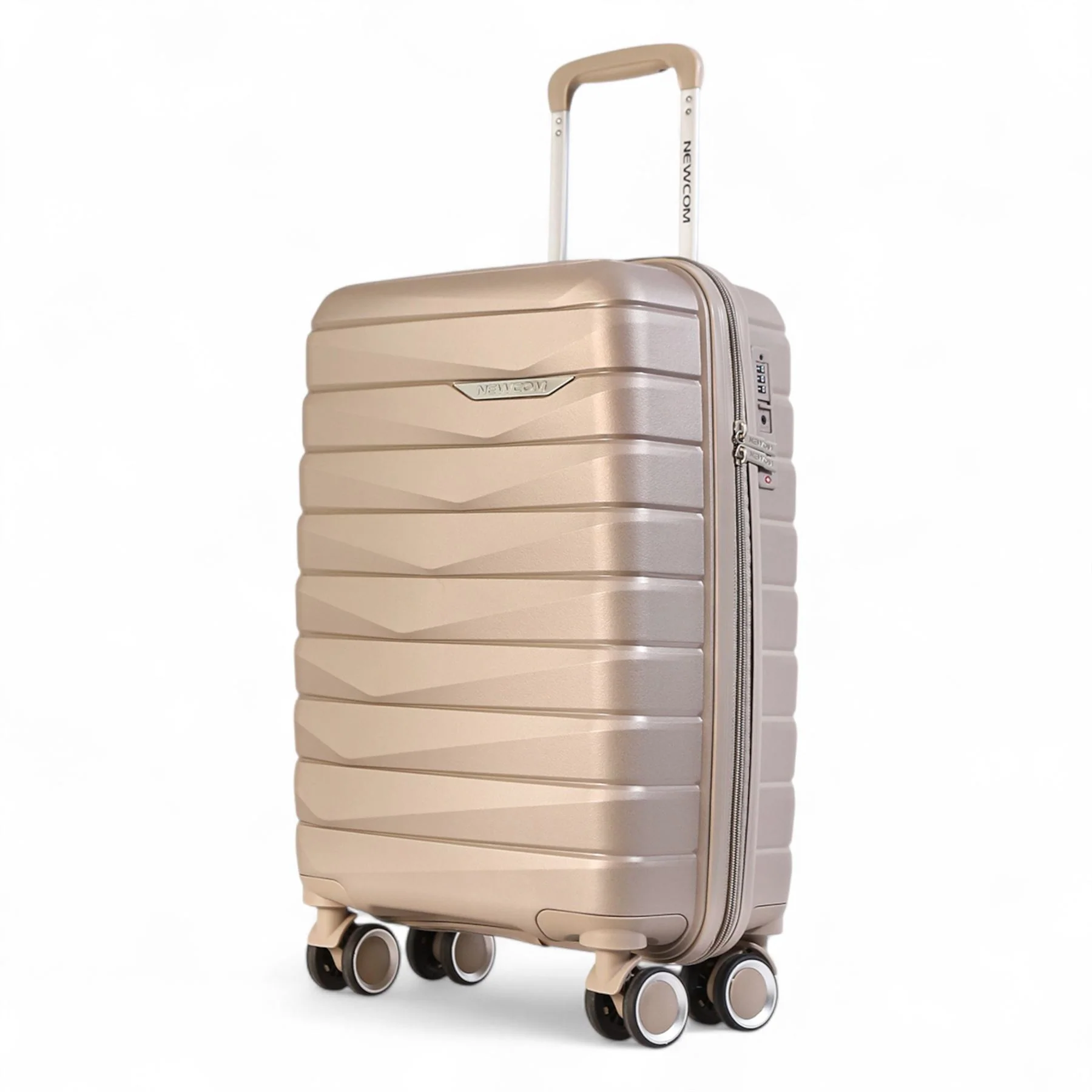 Forster Large Hard Shell TSA Suitcase in Champagne Beige - Image 4