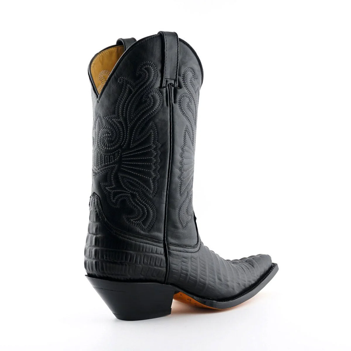 Grinders Black Leather Western Cowboy Boots – Carolina - Image 5
