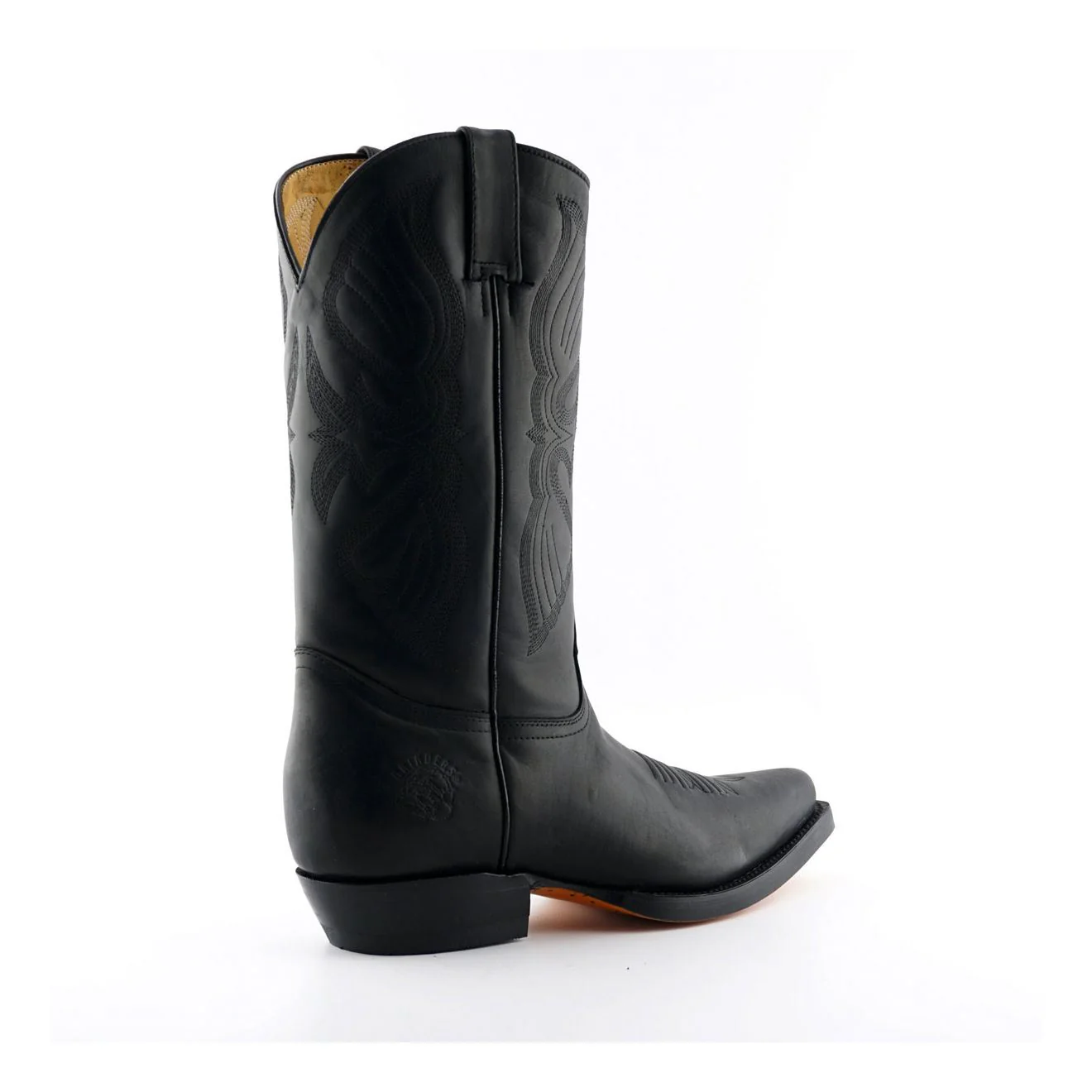 Grinders Mens Black Cowboy Leather Boots- Louisiana - Image 6