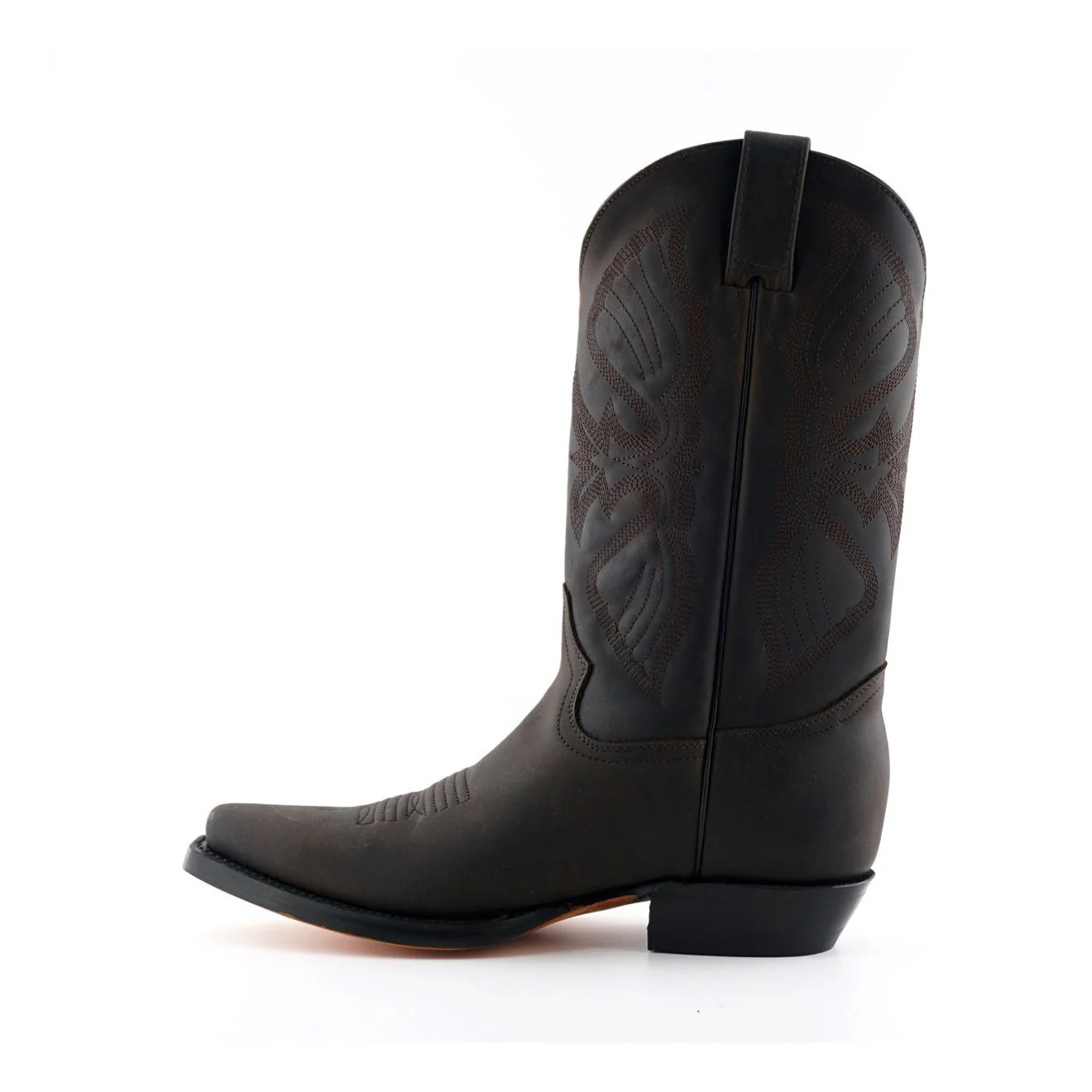 Grinders Mens Brown Cowboy Leather Boots- Louisiana - Image 4