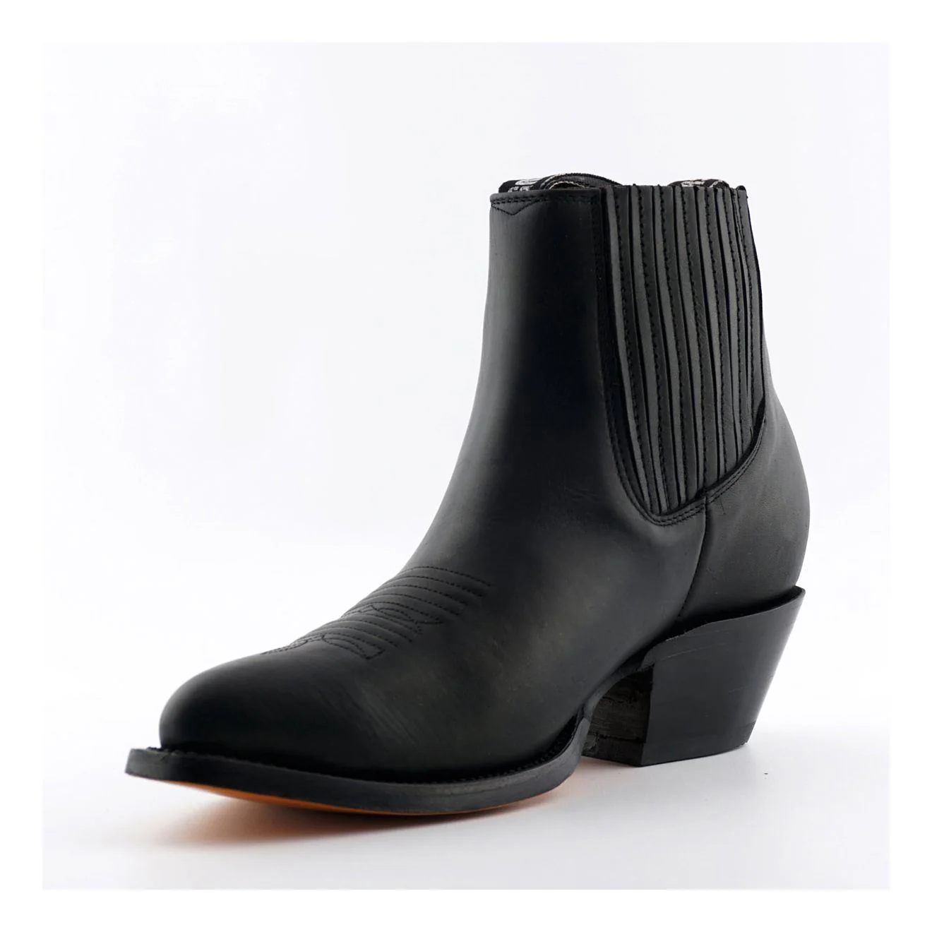 Grinders Unisex Black Western Ankle Boots- Maverick
