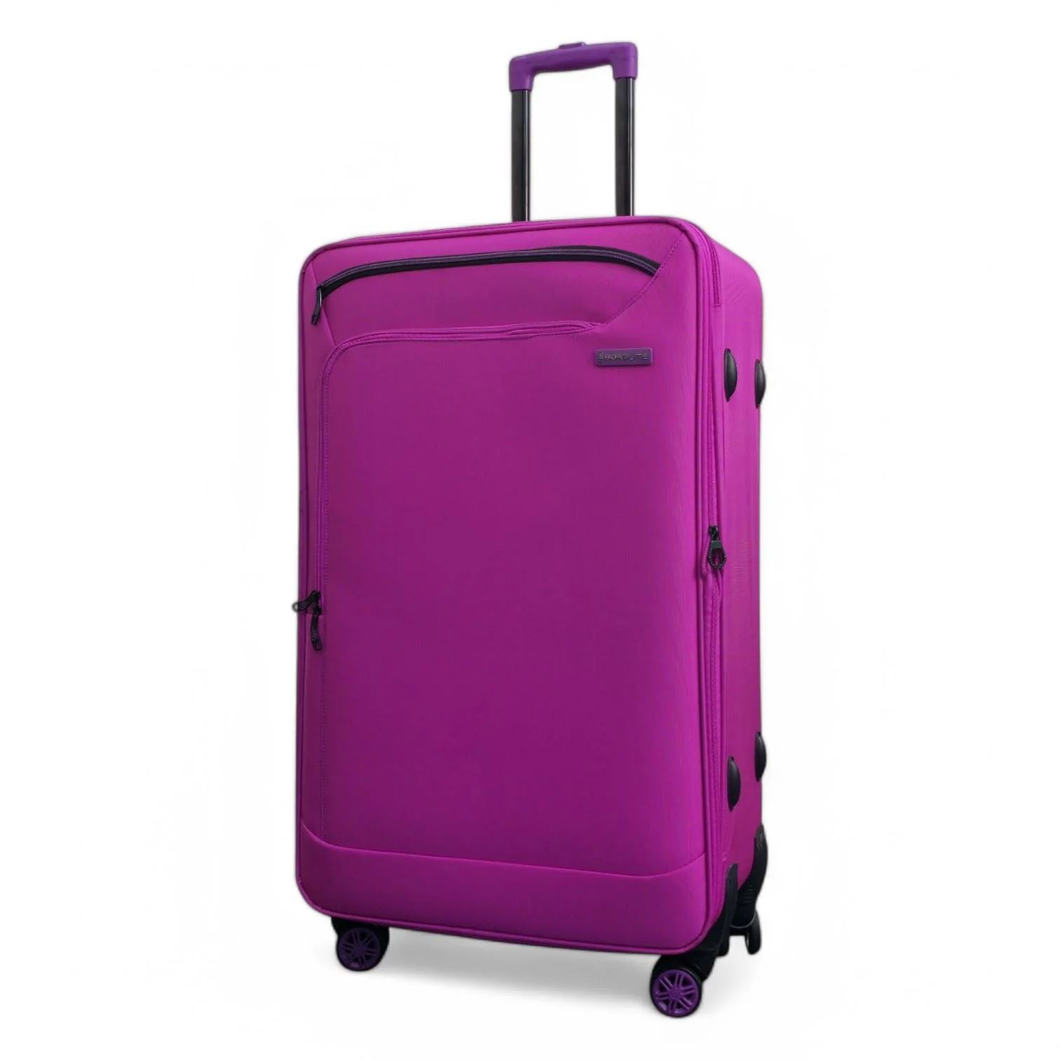 Handa Large Soft Shell Suitcase in Pink - Image 4