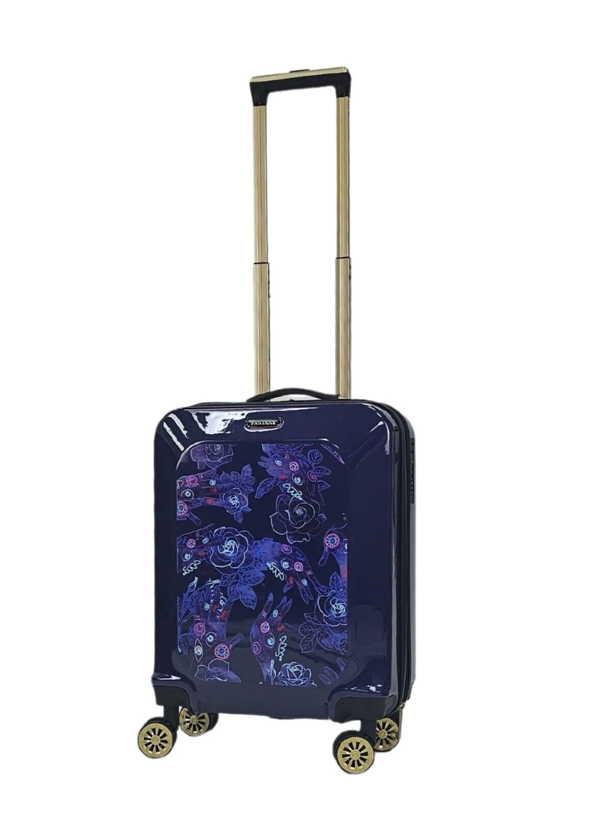 Hard Shell Cabin 4 Wheel Suitcase Flower Print Luggage - Image 14