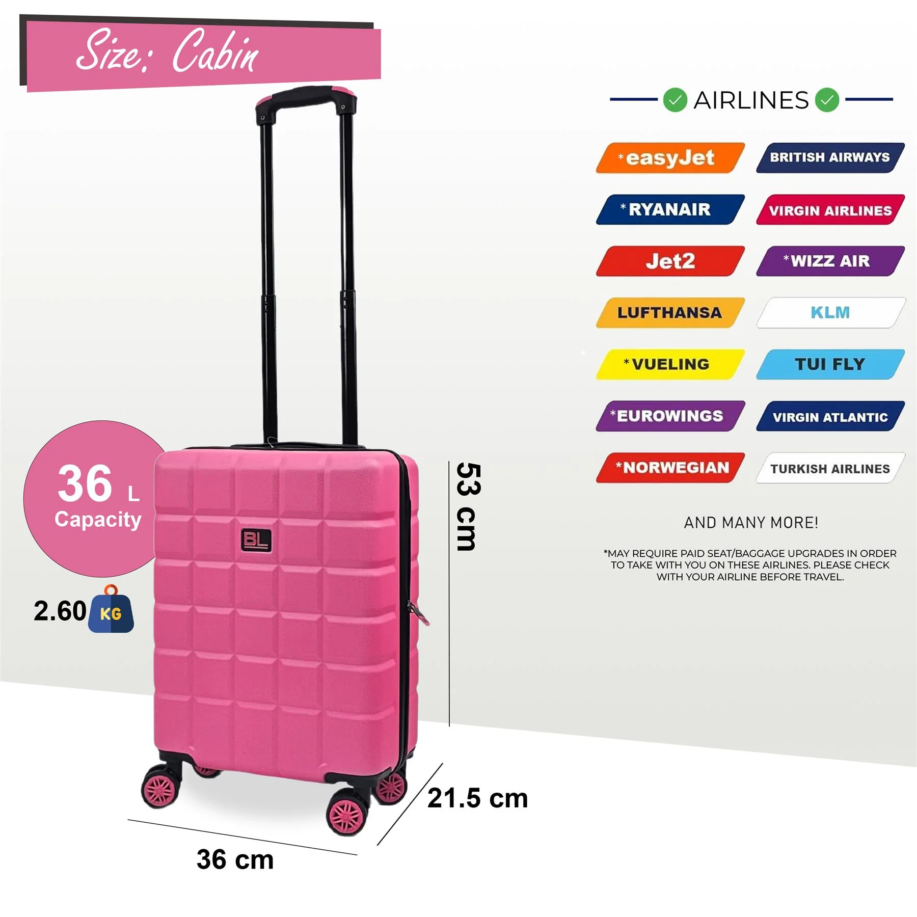 Hard Shell Classic 4 Wheel Travel Suitcase Set - Image 71