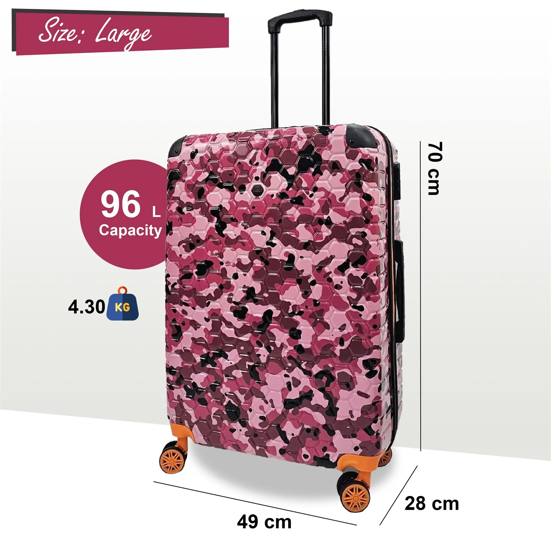 Hardshell Camo Robust ABS Suitcase Set - Image 44
