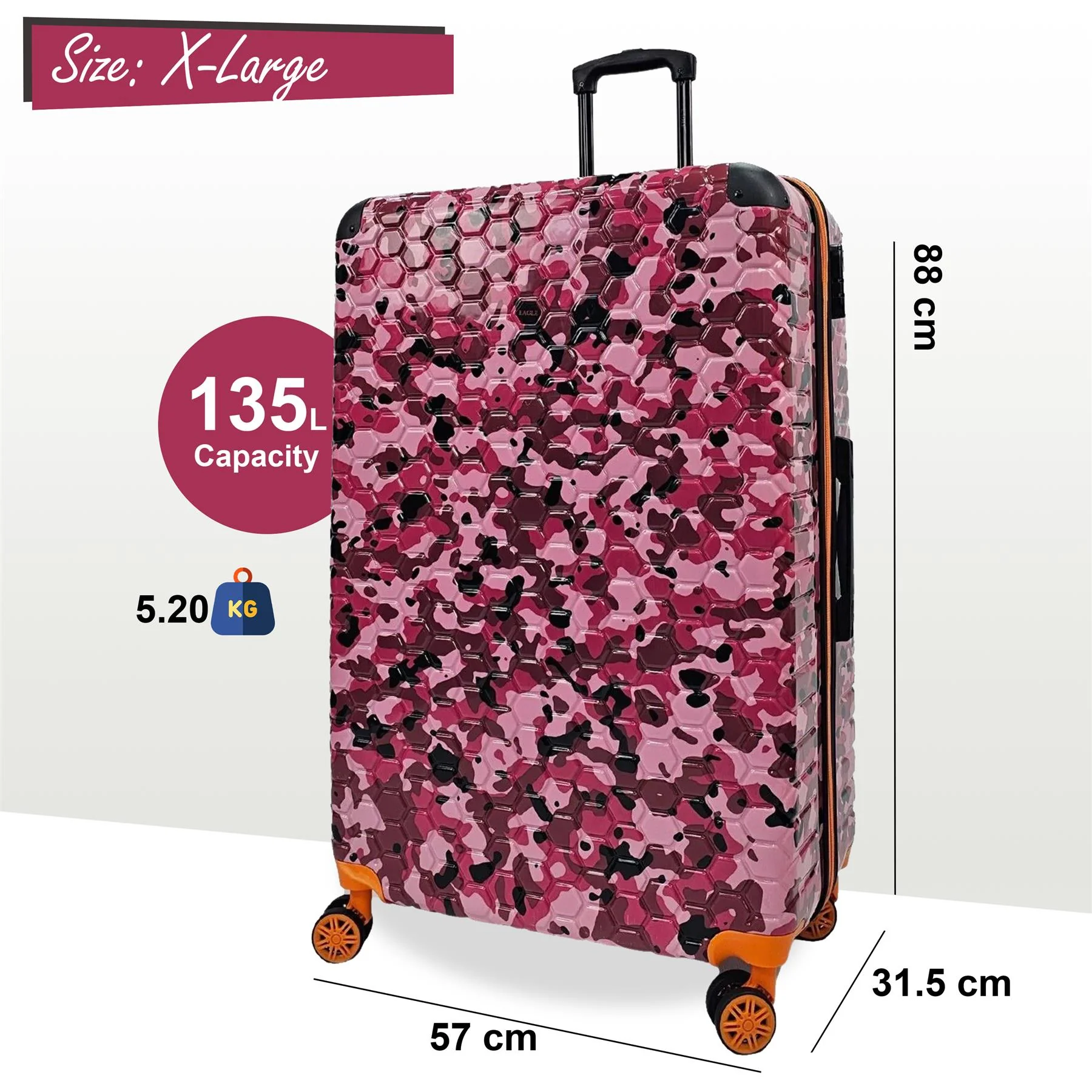 Hardshell Camo Robust ABS Suitcase Set - Image 57