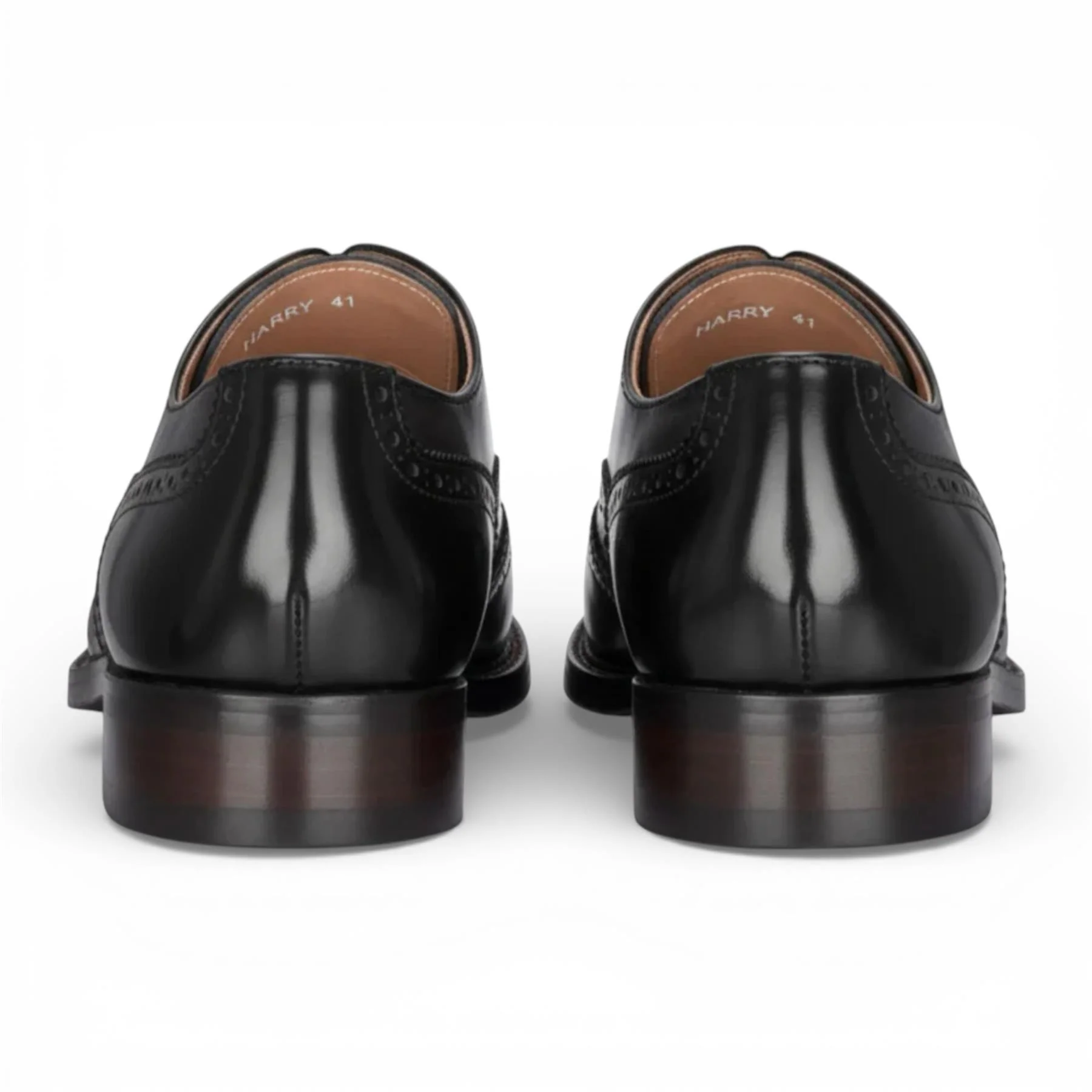 Justin Reess Men's Black Patent Leather Brogue Shoes - Harry - Image 6