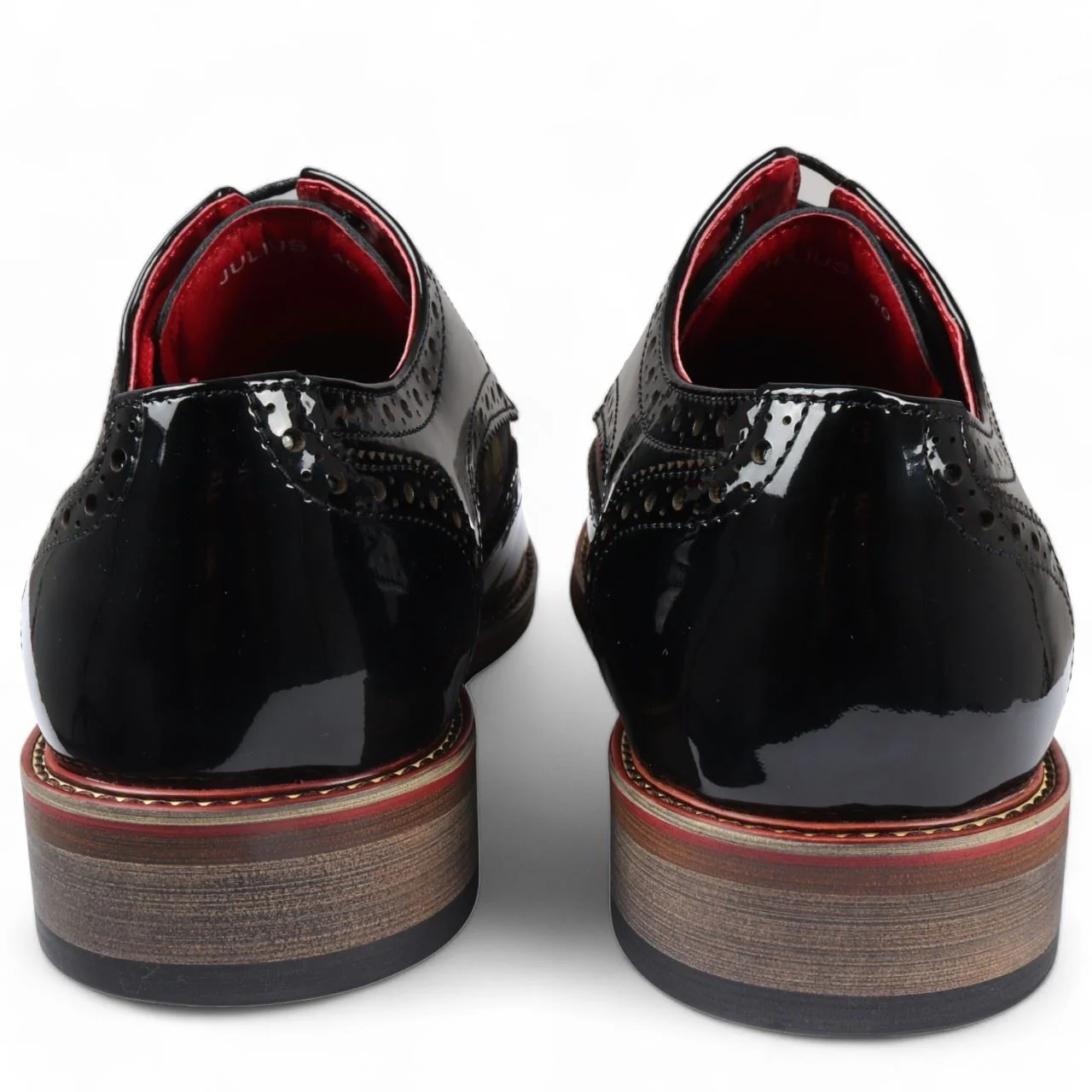Justin Reess Men's Butterfly Print Patent Leather Shoes - Julius - Image 5