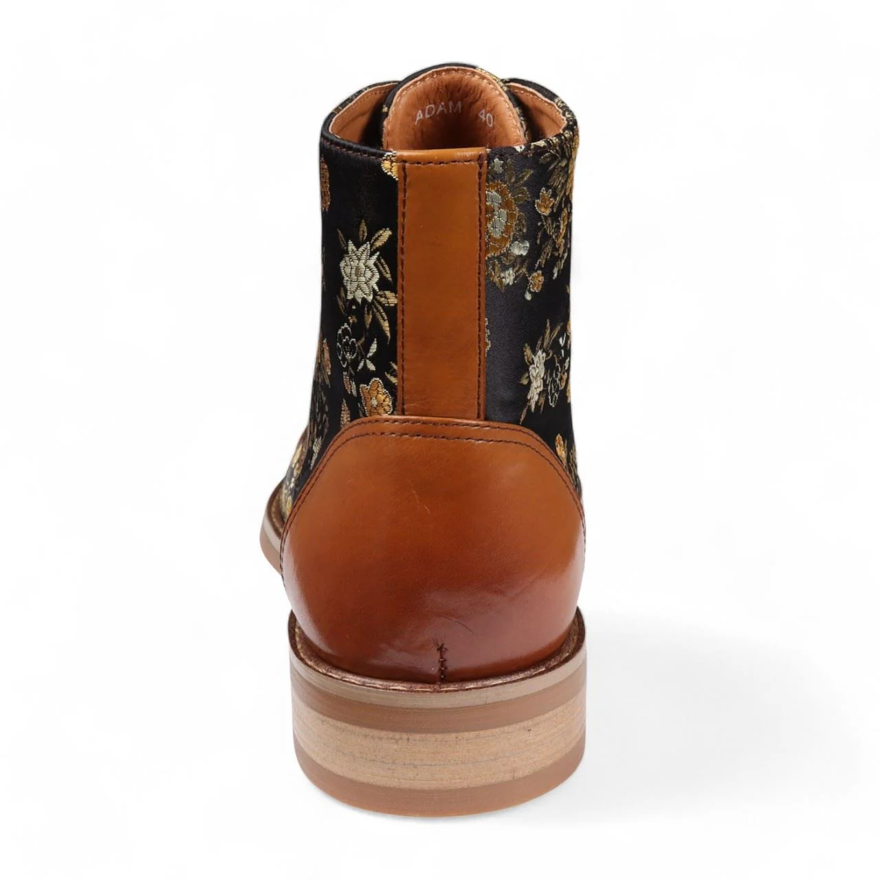 Justin Reess Men's Floral Leather Oxford Ankle Boots - Adam - Image 12