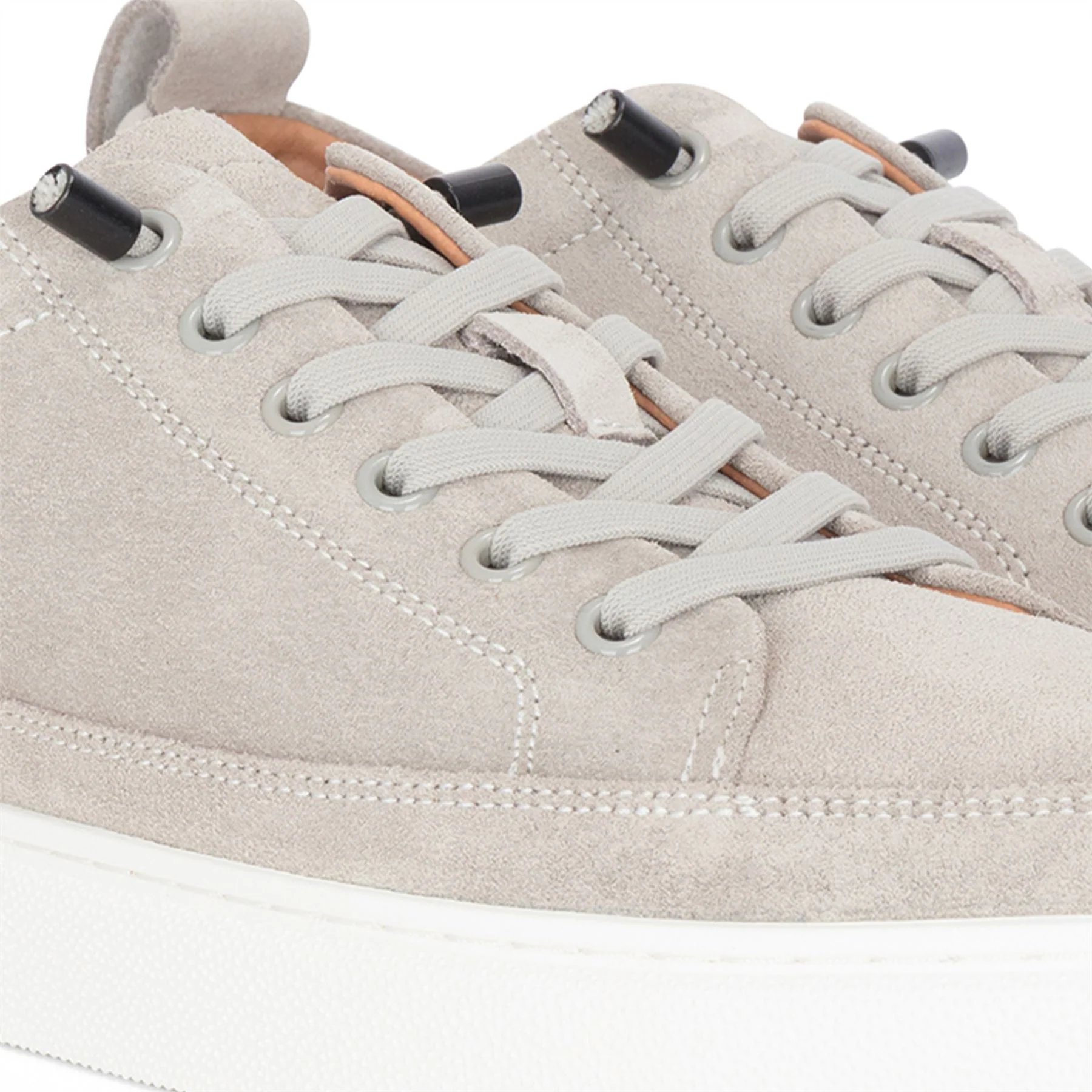 Justin Reess Mens Grey Suede Leather Trainers Sneakers - Josh - Image 4