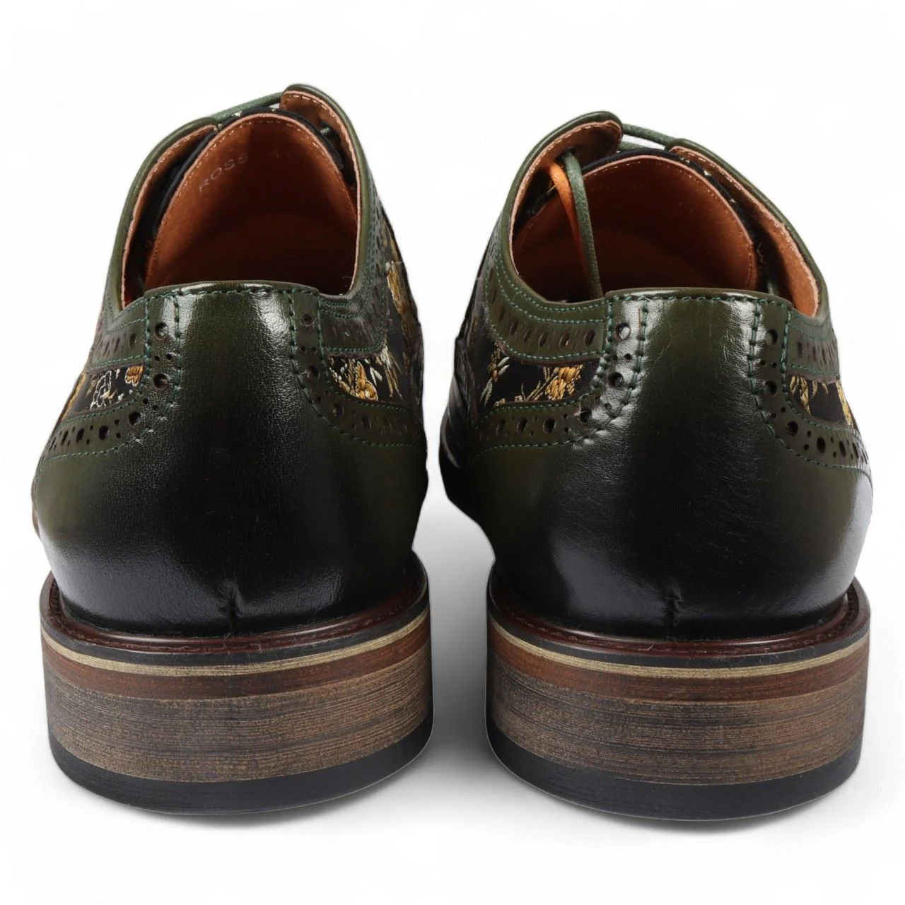 Justin Reess Men's Leather Floral Brogue Shoes - Ross - Image 30