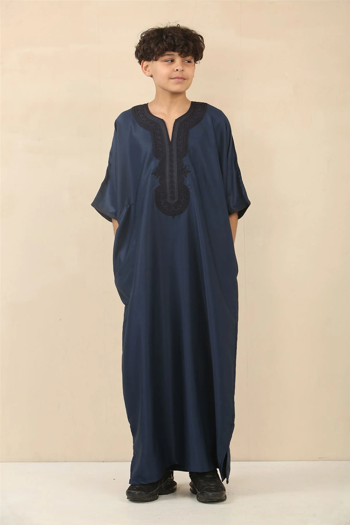 Kid's Boys Moroccan Thobe Djellaba Jubba Robe Eid - Image 7
