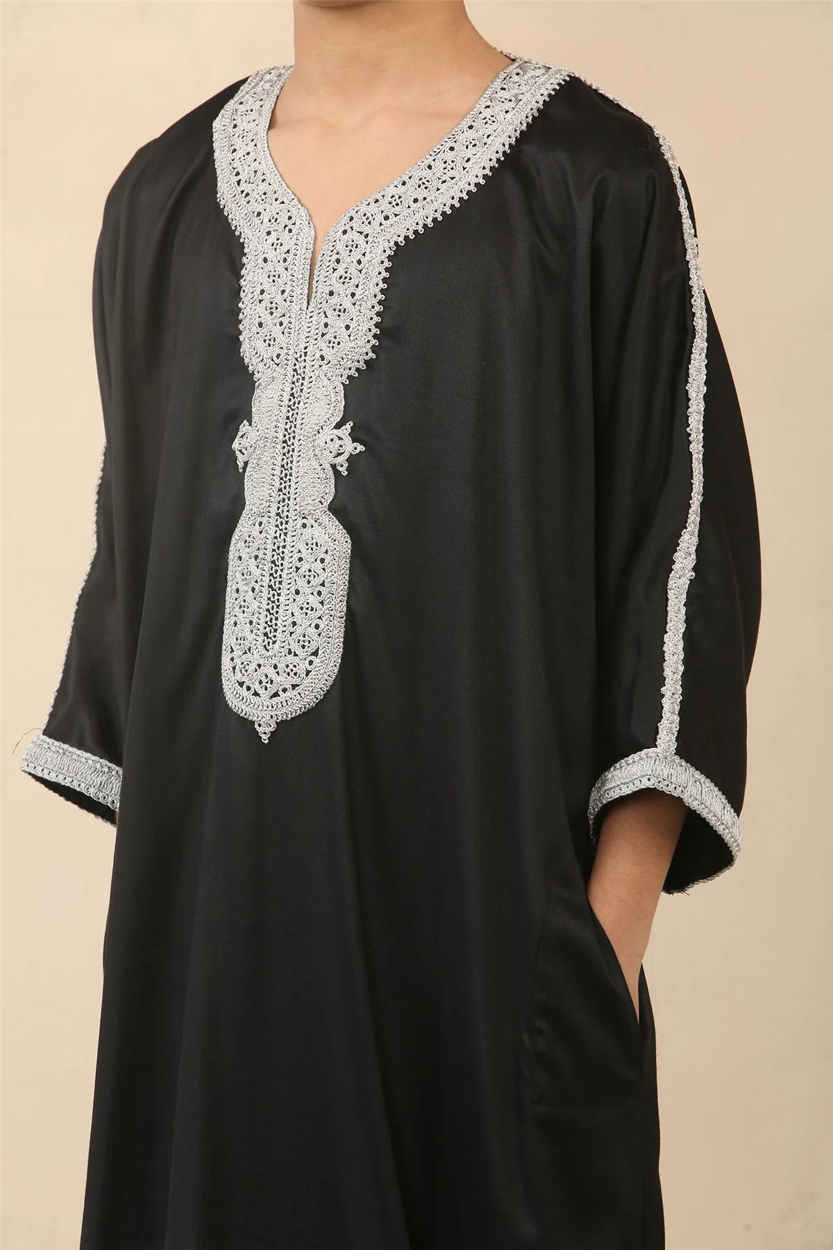 Kid's Boys Moroccan Thobe Jubba Robe Eid Djellaba Gandoura - Image 9